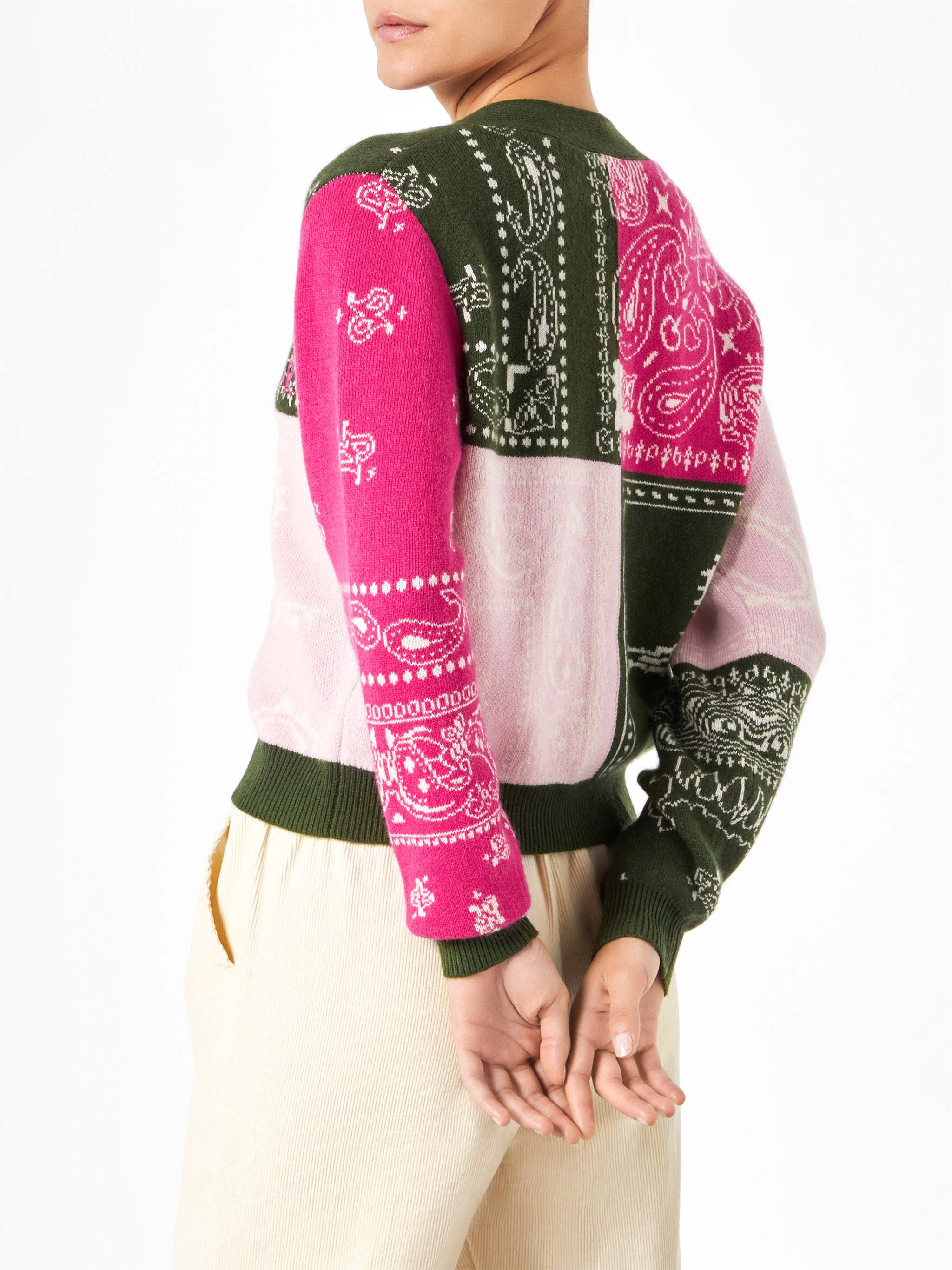Didy cropped bandana multicolor cardigan - Image 2