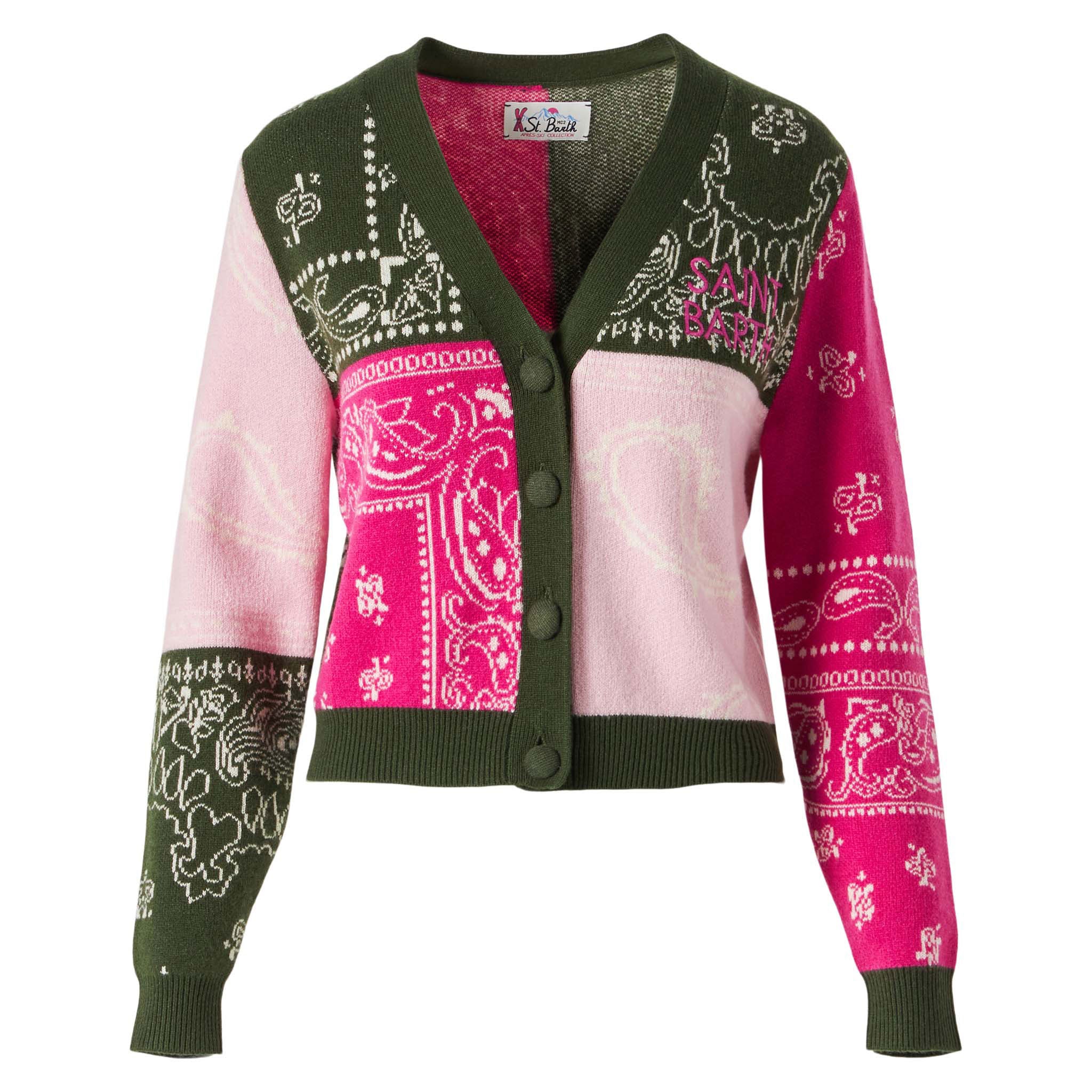 Didy cropped bandana multicolor cardigan - Image 4
