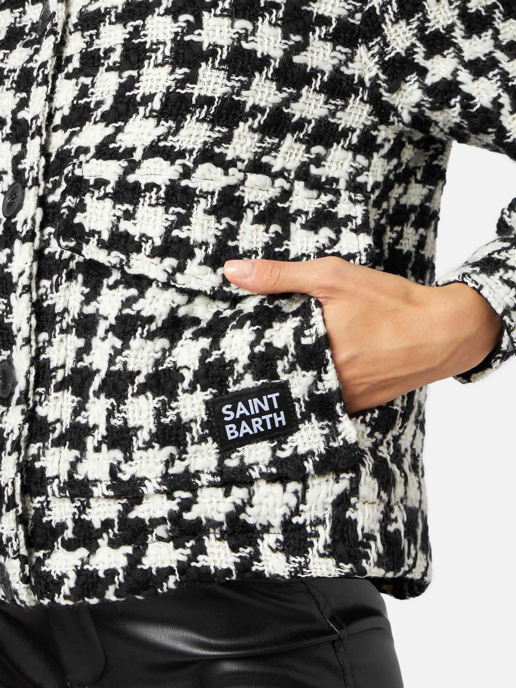 Pied de poule Bonnibell cropped overshirt - Image 4