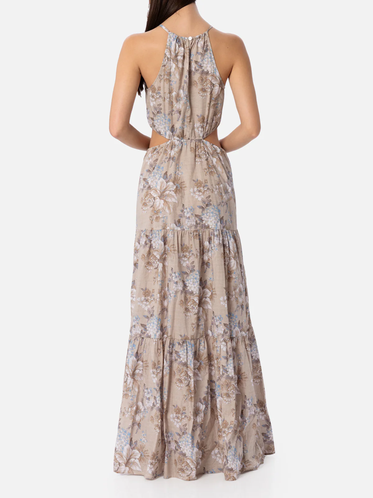 Kaby long cotton dress with floral print - Image 3