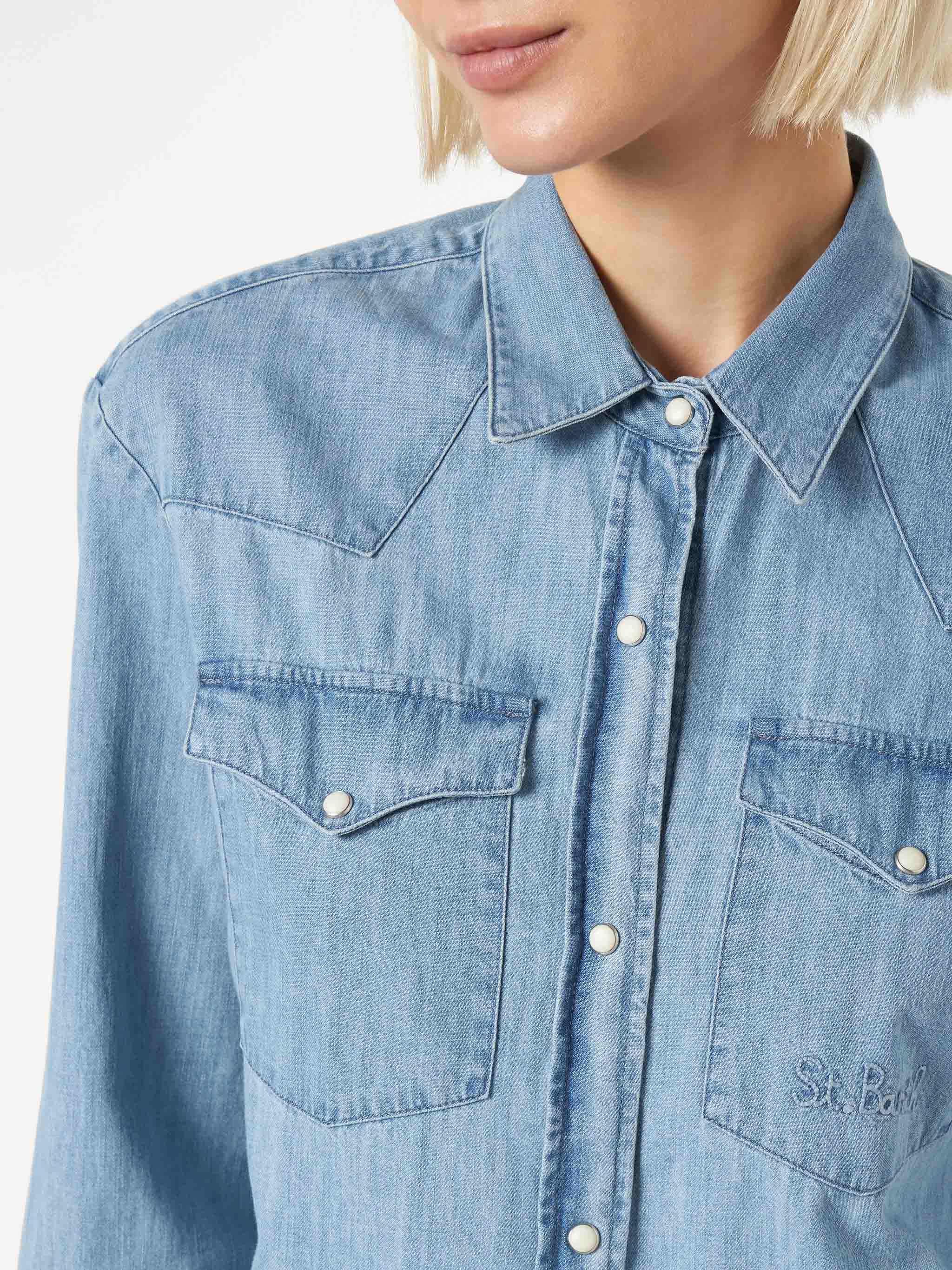 Light blue Amaya Tex denim shirt - Image 3