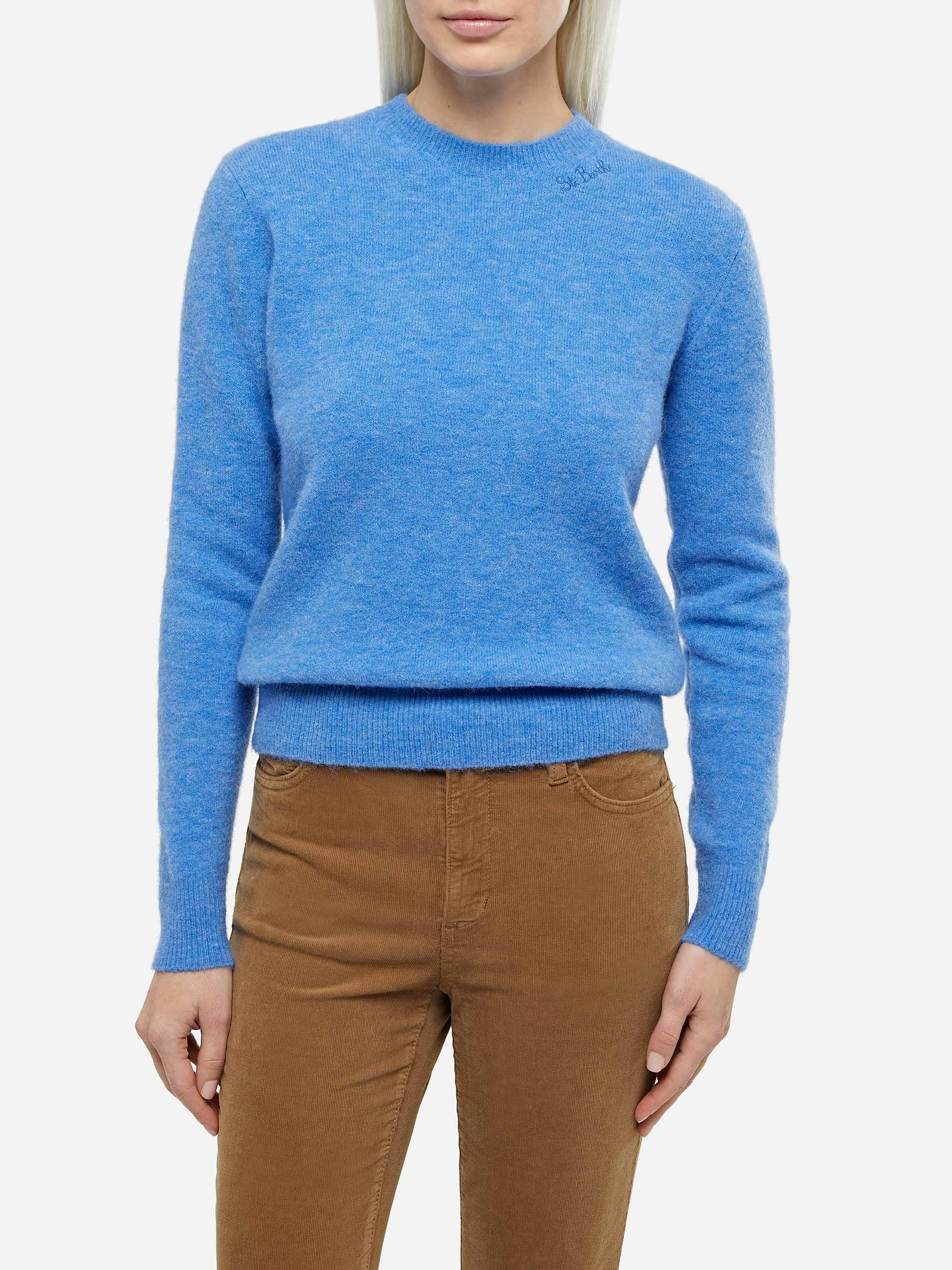 Dusty blue Sorbonne stretch sweater