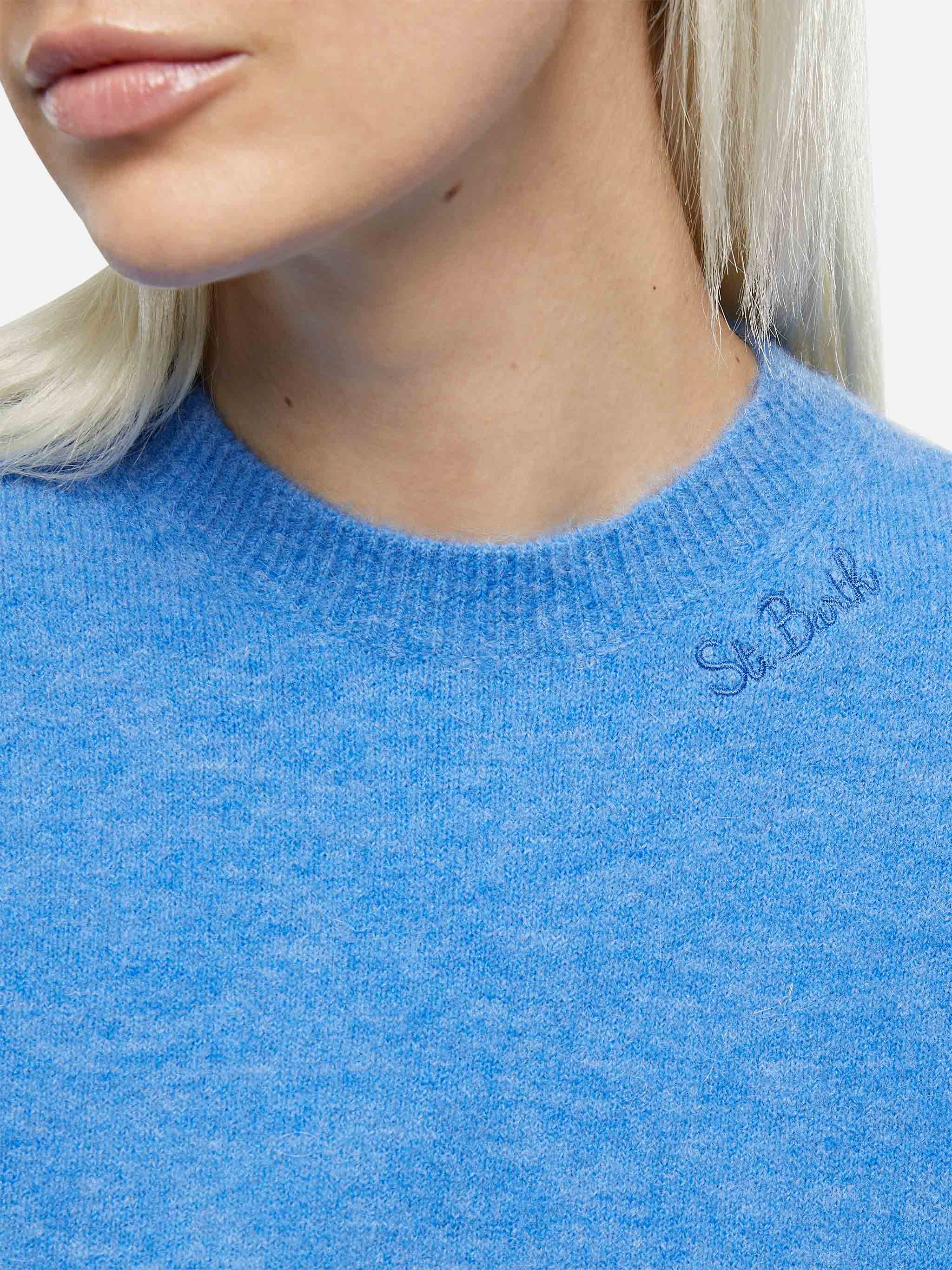 Dusty blue Sorbonne stretch sweater - Image 2