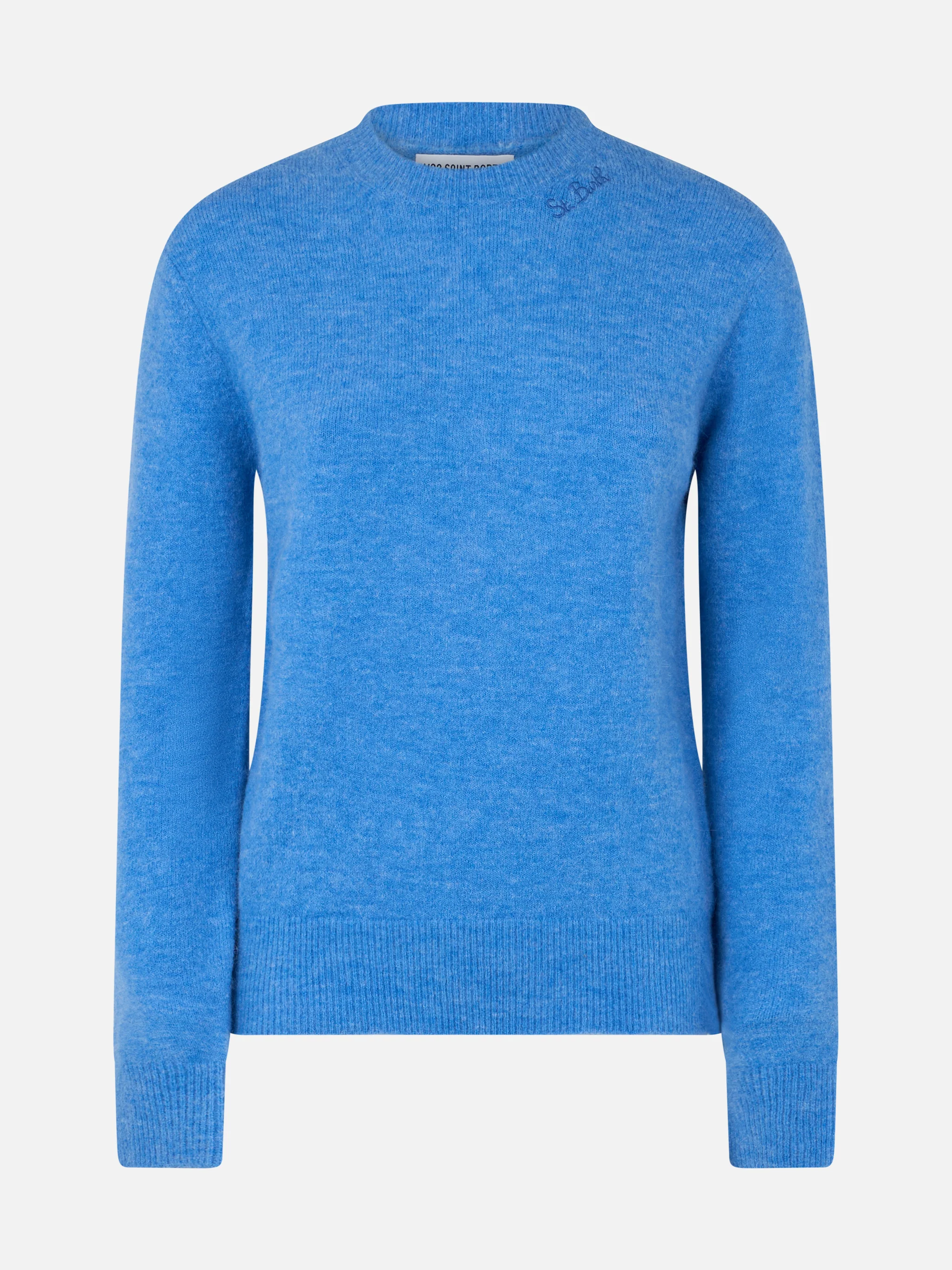 Dusty blue Sorbonne stretch sweater - Image 4