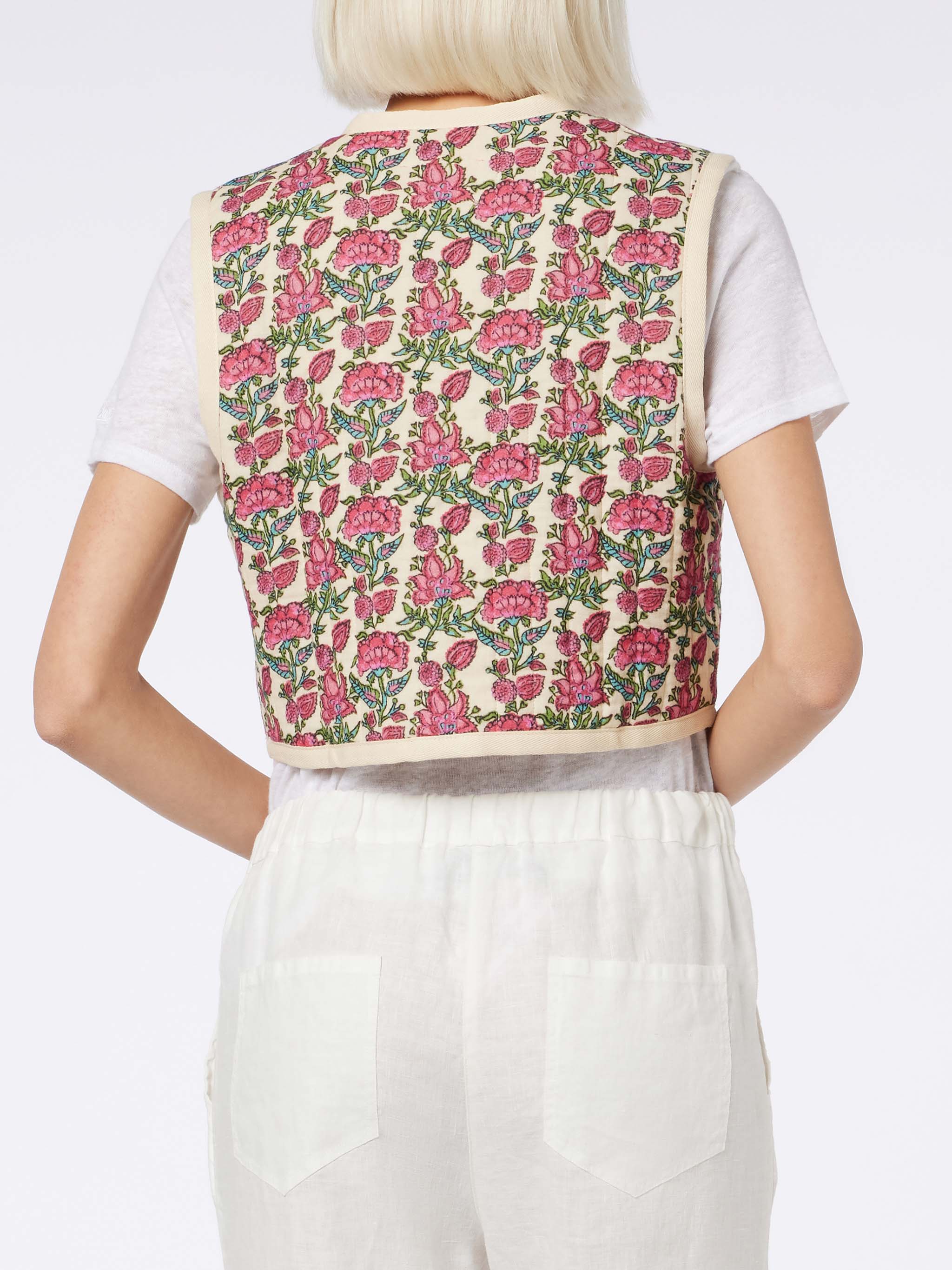 Shilo padded floral print vest - Image 4
