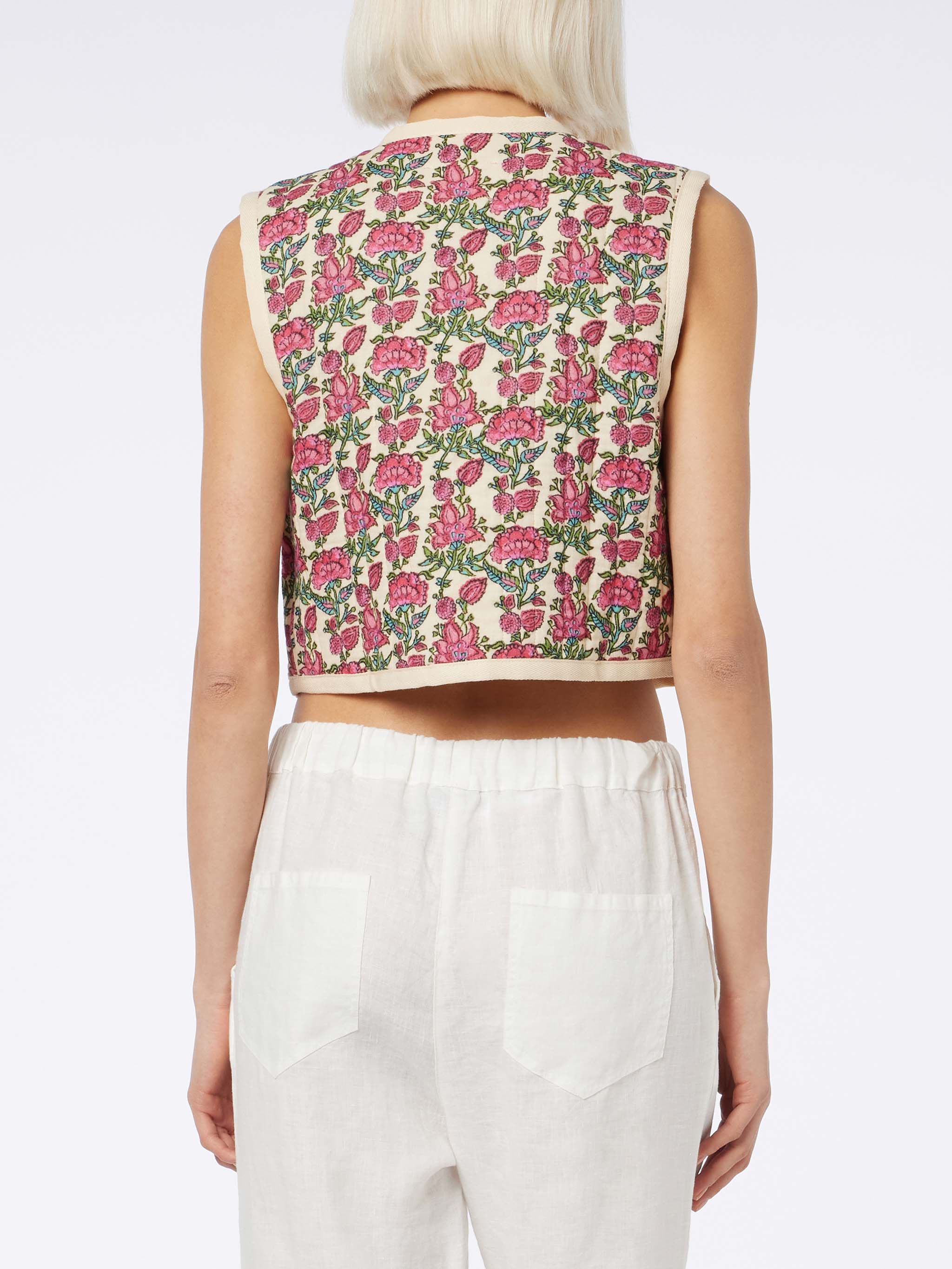 Shilo padded floral print vest - Image 5