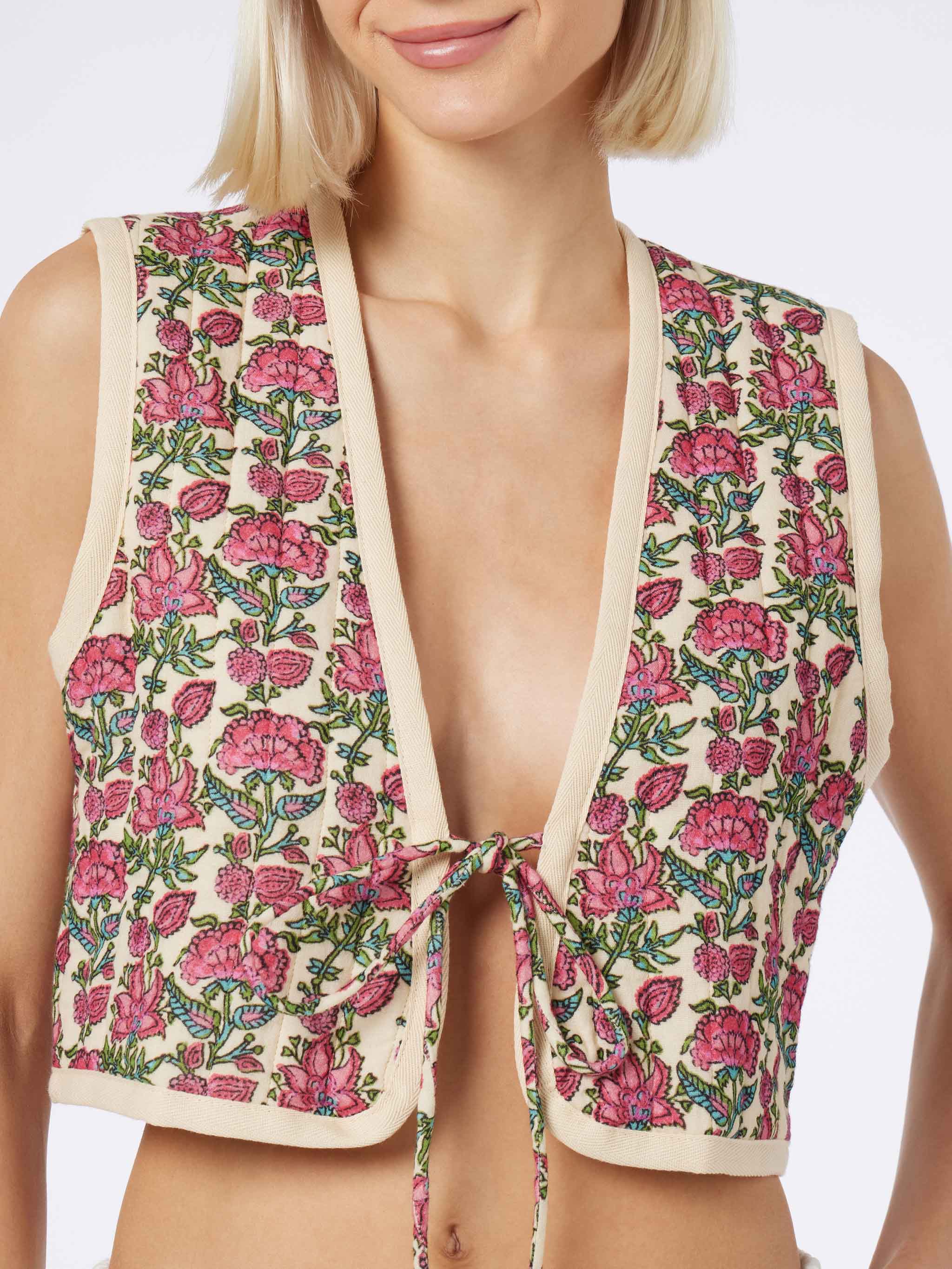 Shilo padded floral print vest - Image 6