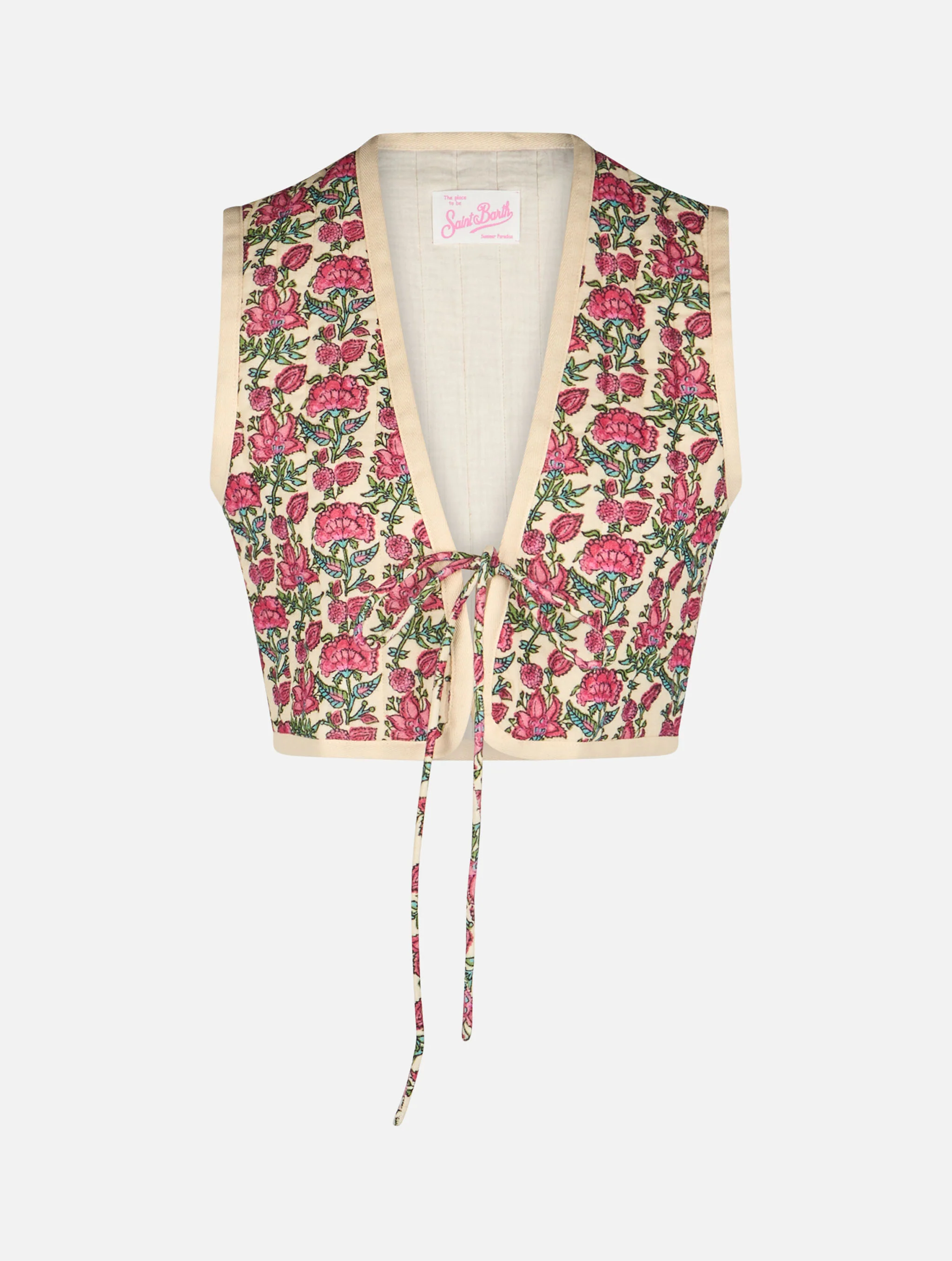 Shilo padded floral print vest - Image 7