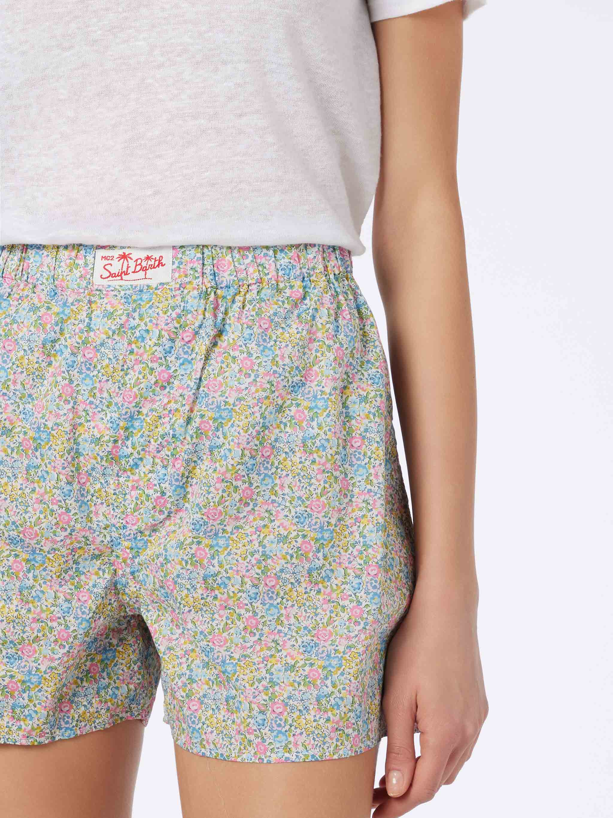 Boxy floral cotton shorts | Special Edition - Image 3