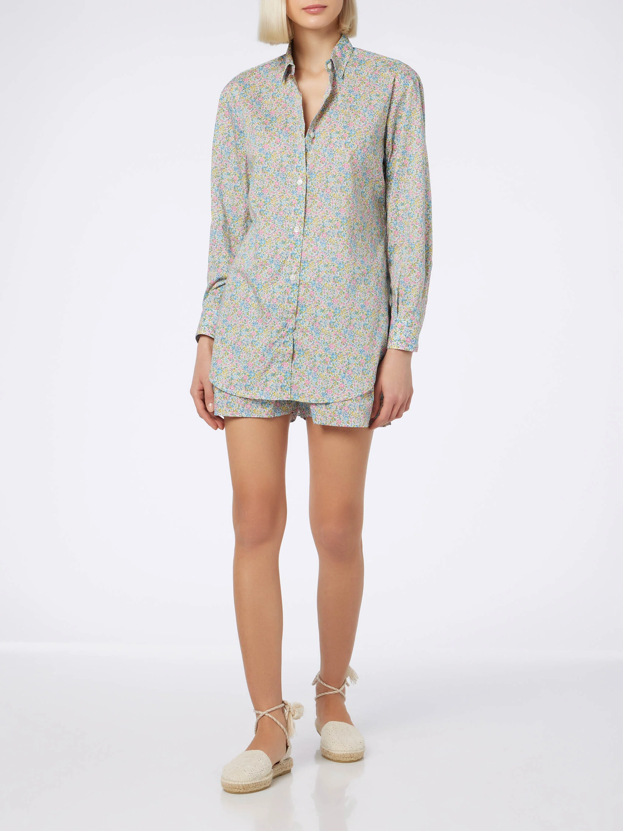 Boxy floral cotton shorts | Special Edition - Image 4