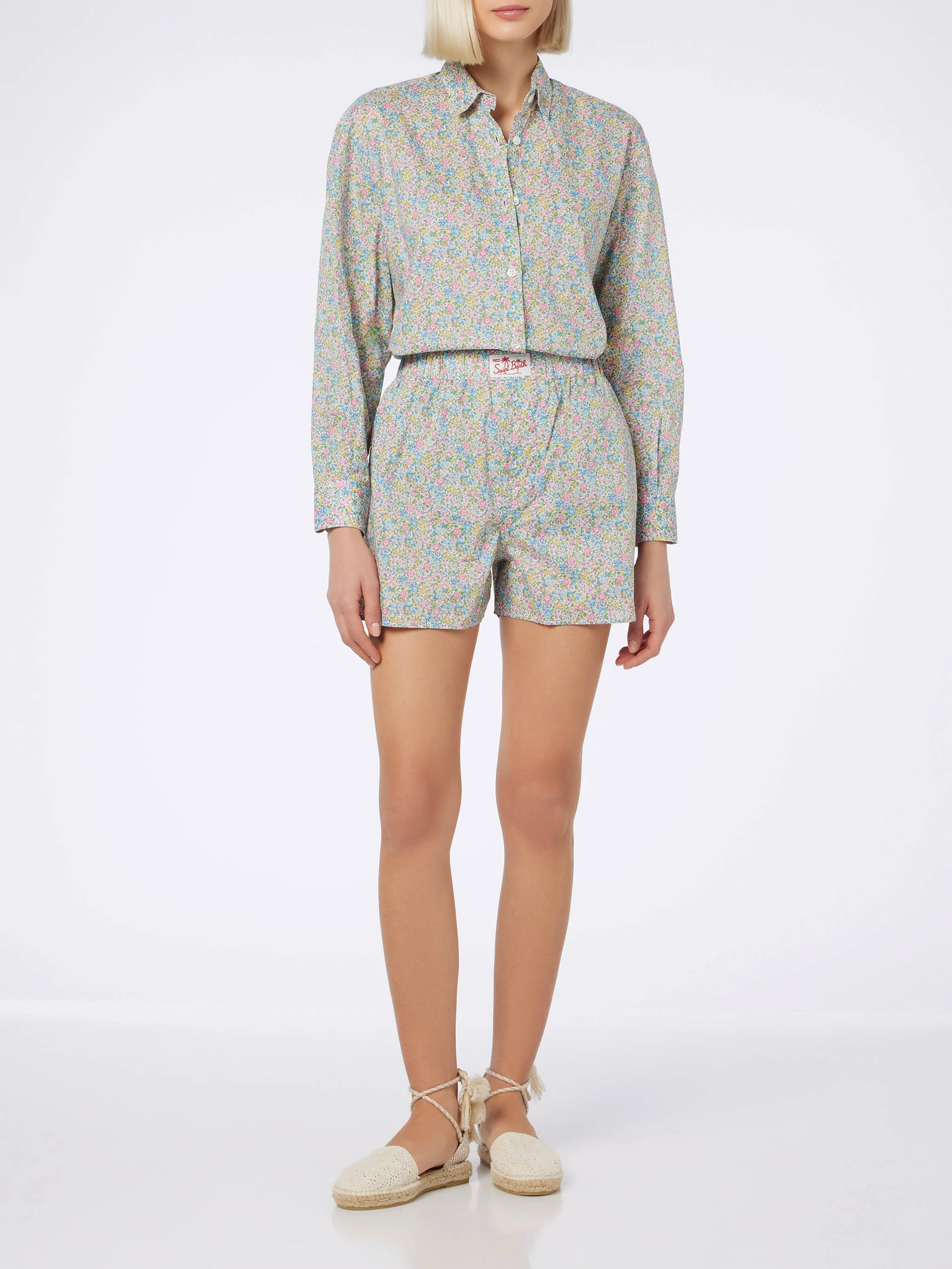 Boxy floral cotton shorts | Special Edition - Image 5