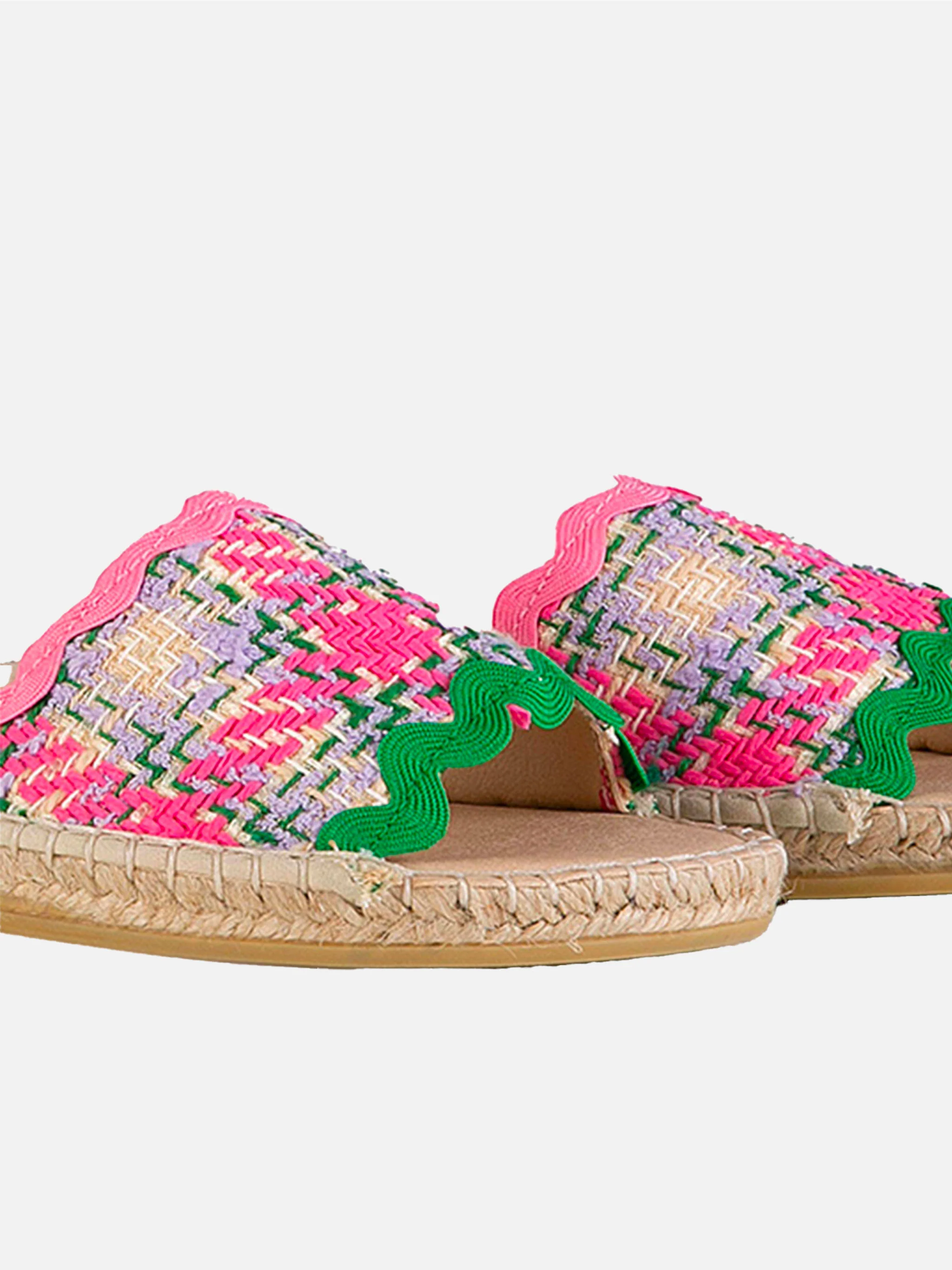 Luz Wave espadrilla slides with tweed pattern - Image 2