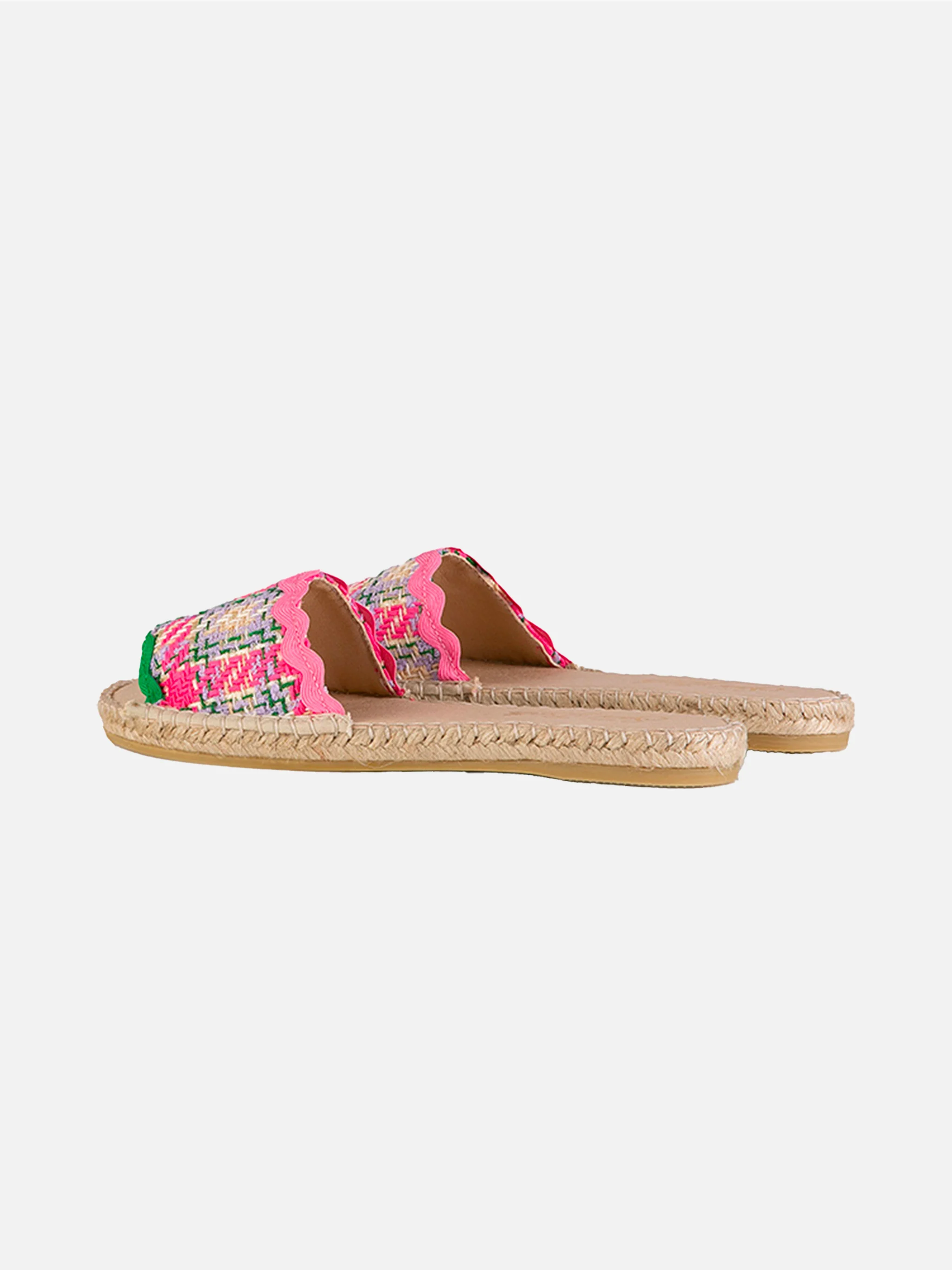 Luz Wave espadrilla slides with tweed pattern - Image 3