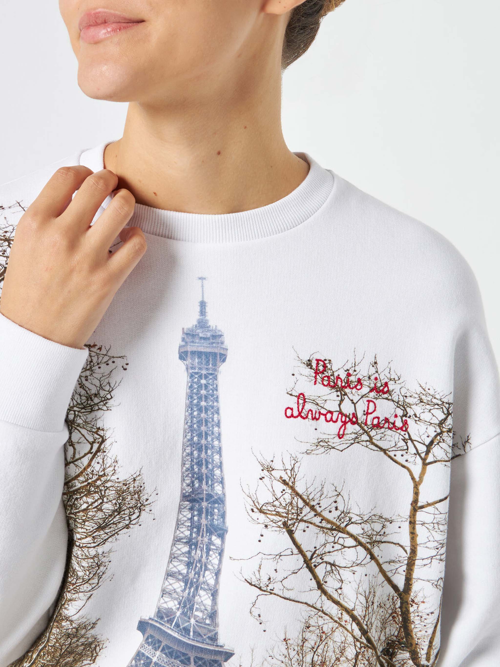 Stardust sweatshirt with Paris print and embroidery - Image 3