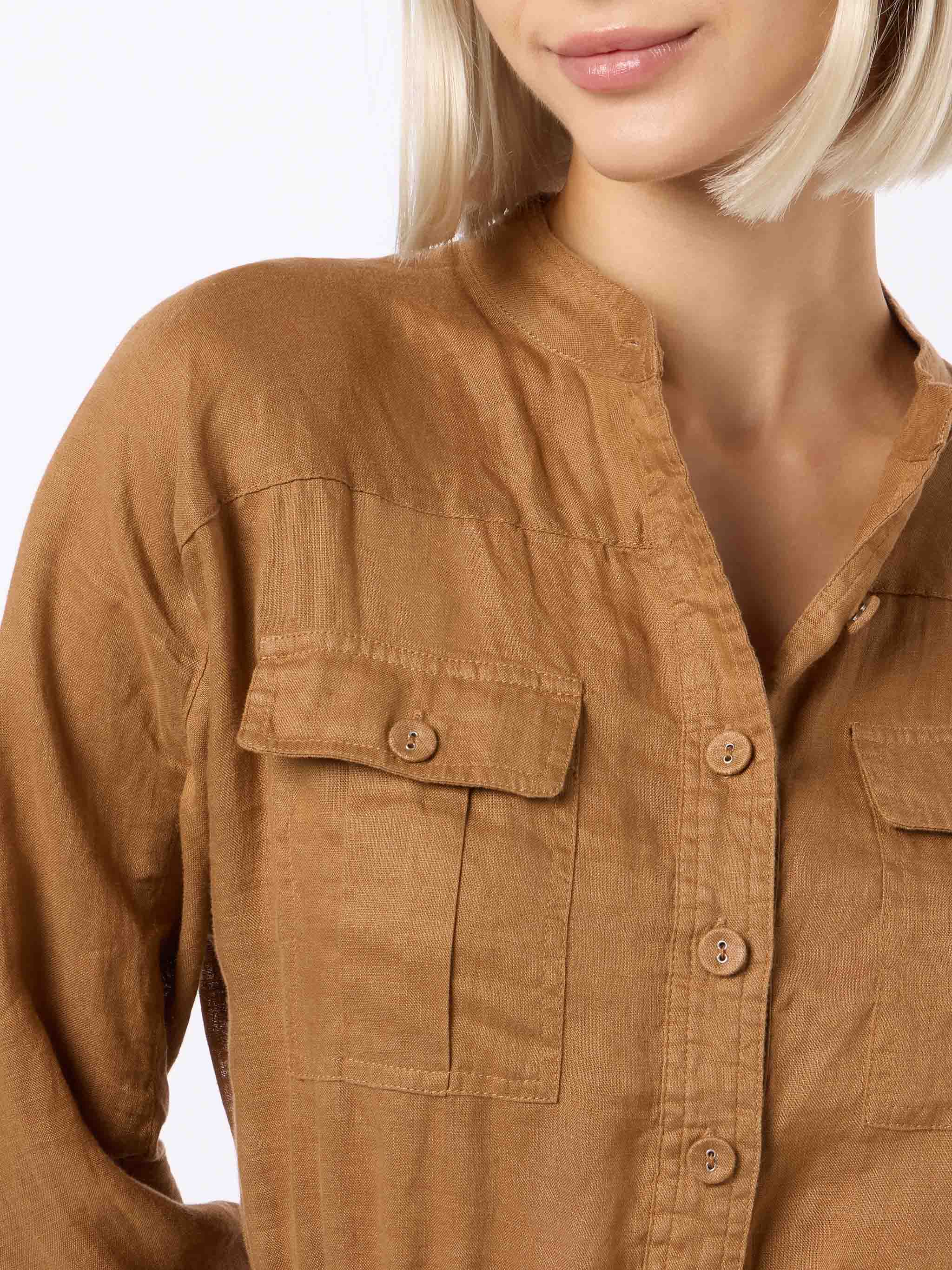 Camel Hanniel linen playsuit - Image 3