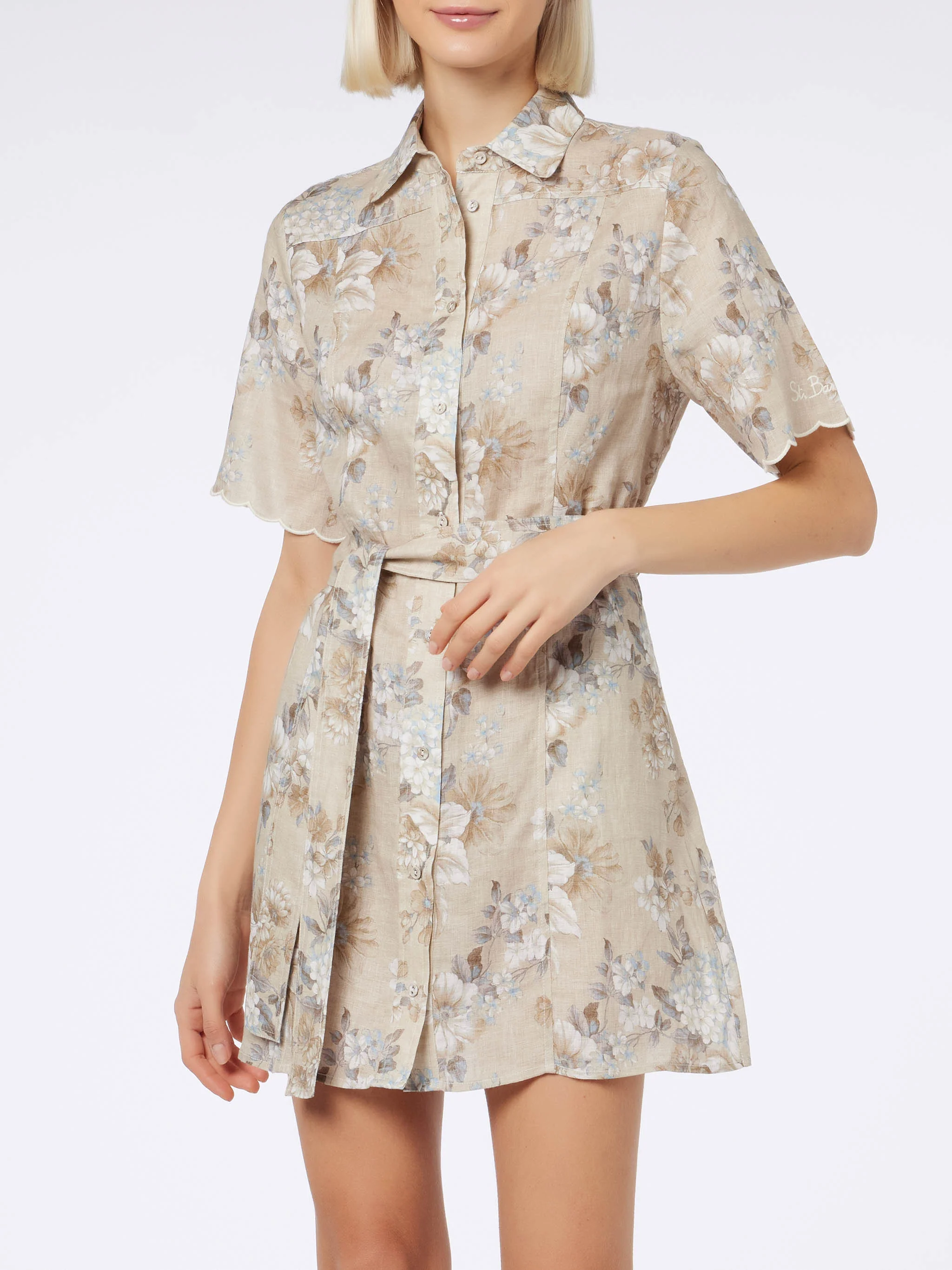 Hermione floral linen dress