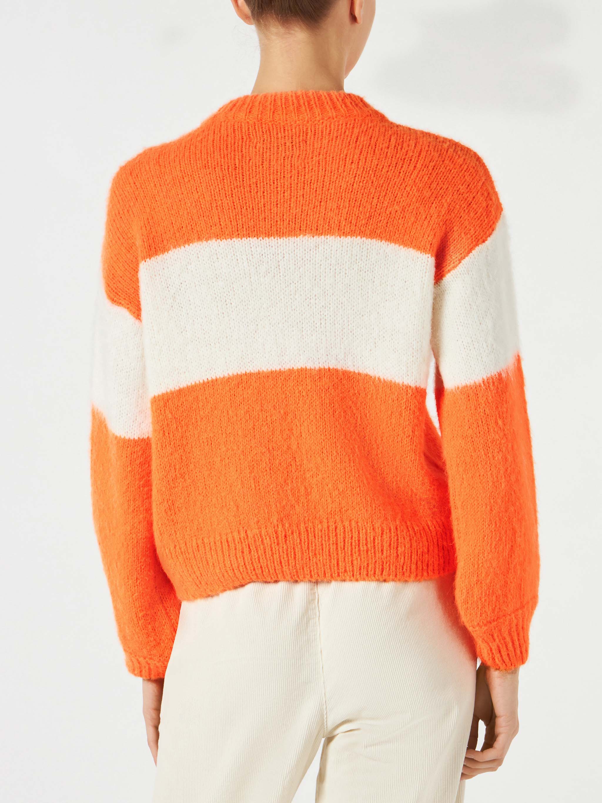 Danya Soft fluo orange sweater with St. Moritz embroidery - Image 3