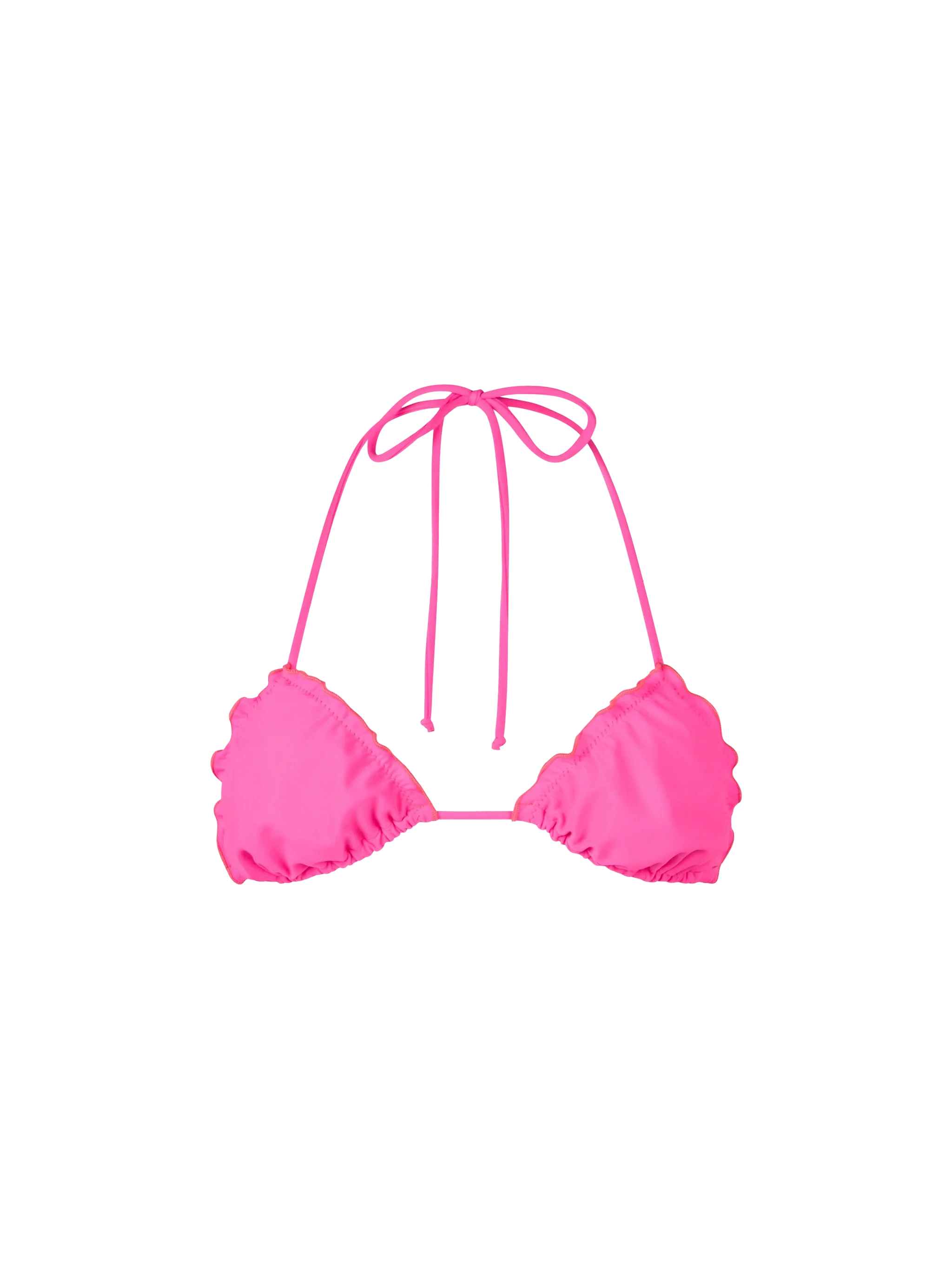 Fluo pink Sagittarius triangle bikini top