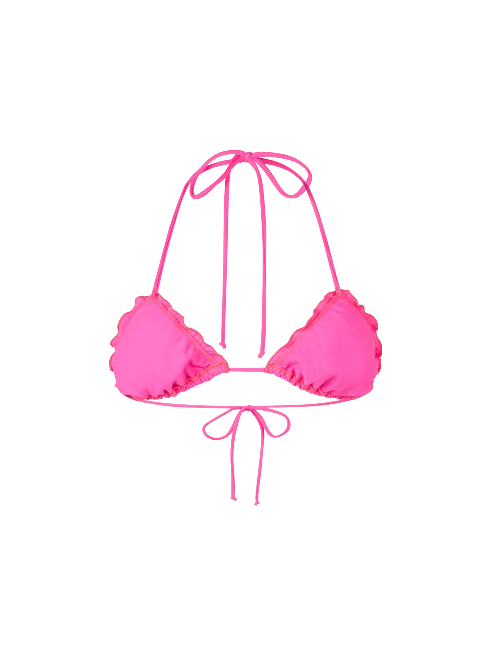 Fluo pink Sagittarius triangle bikini top - Image 2