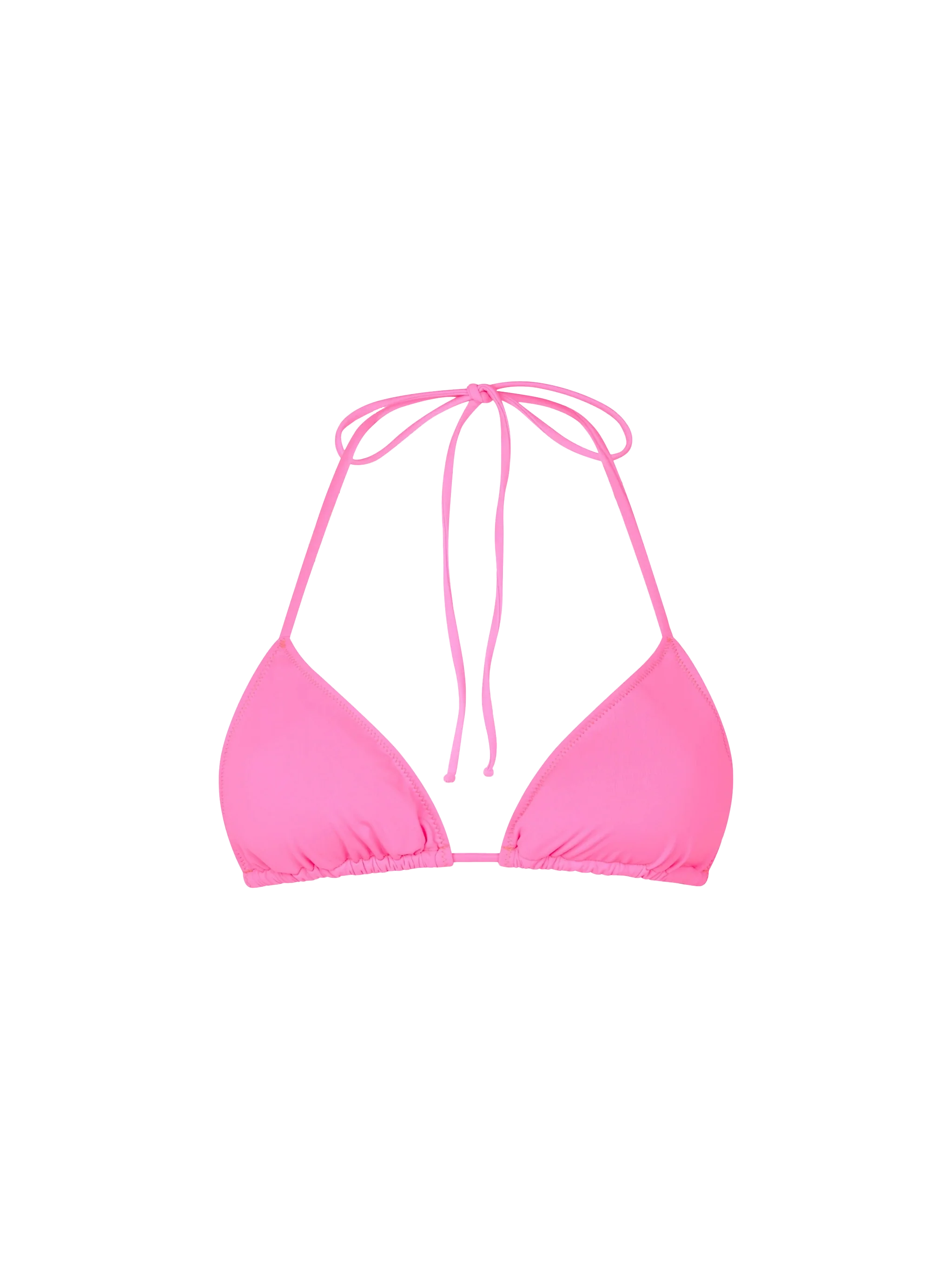 Leah fluo pink triangle bikini top