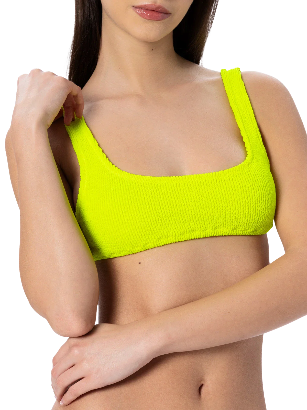 Naima Naomi fluo yellow crinkle bralette bikini - Image 5