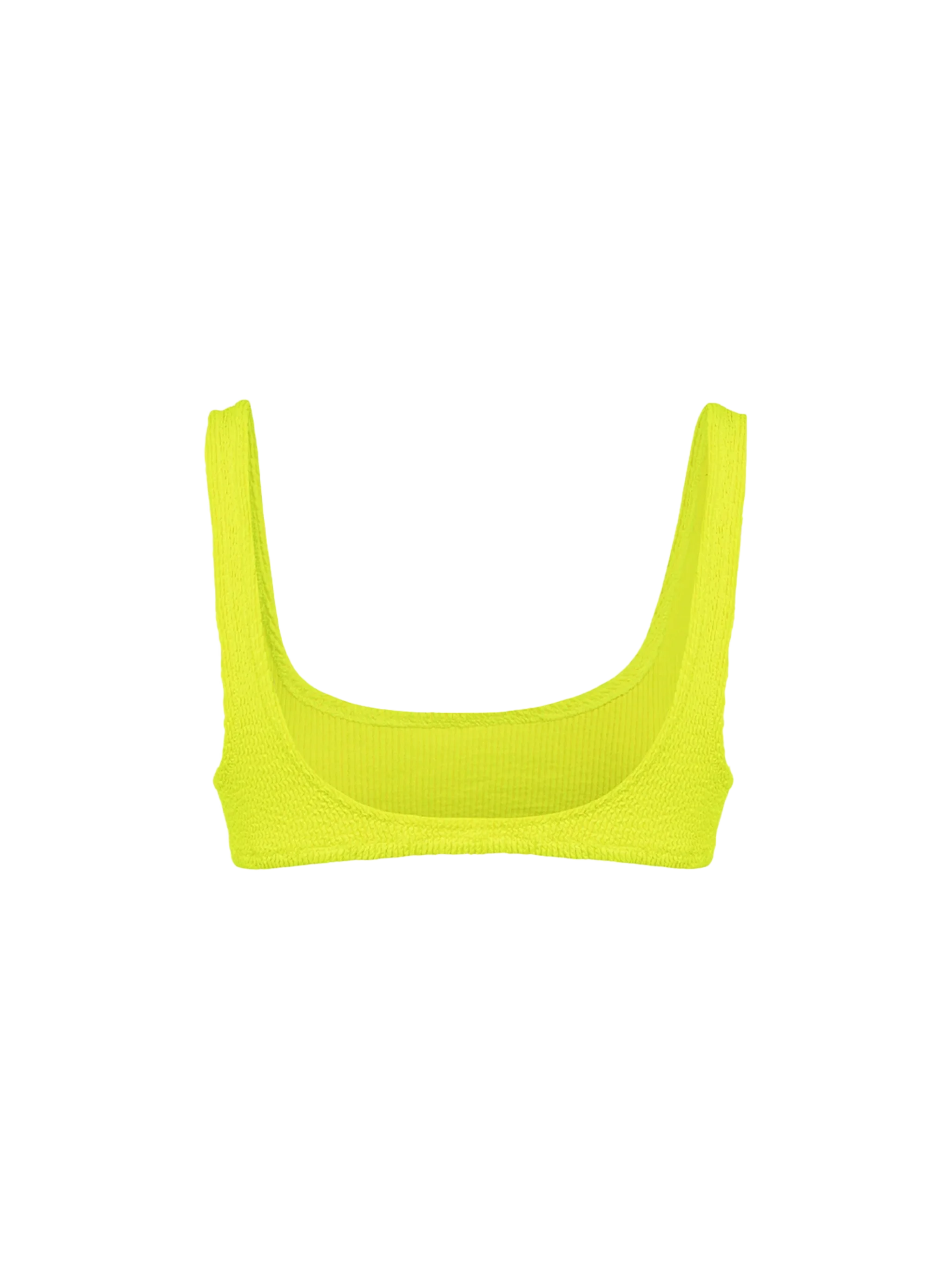Naima fluo yellow crinkle bralette bikini top - Image 2