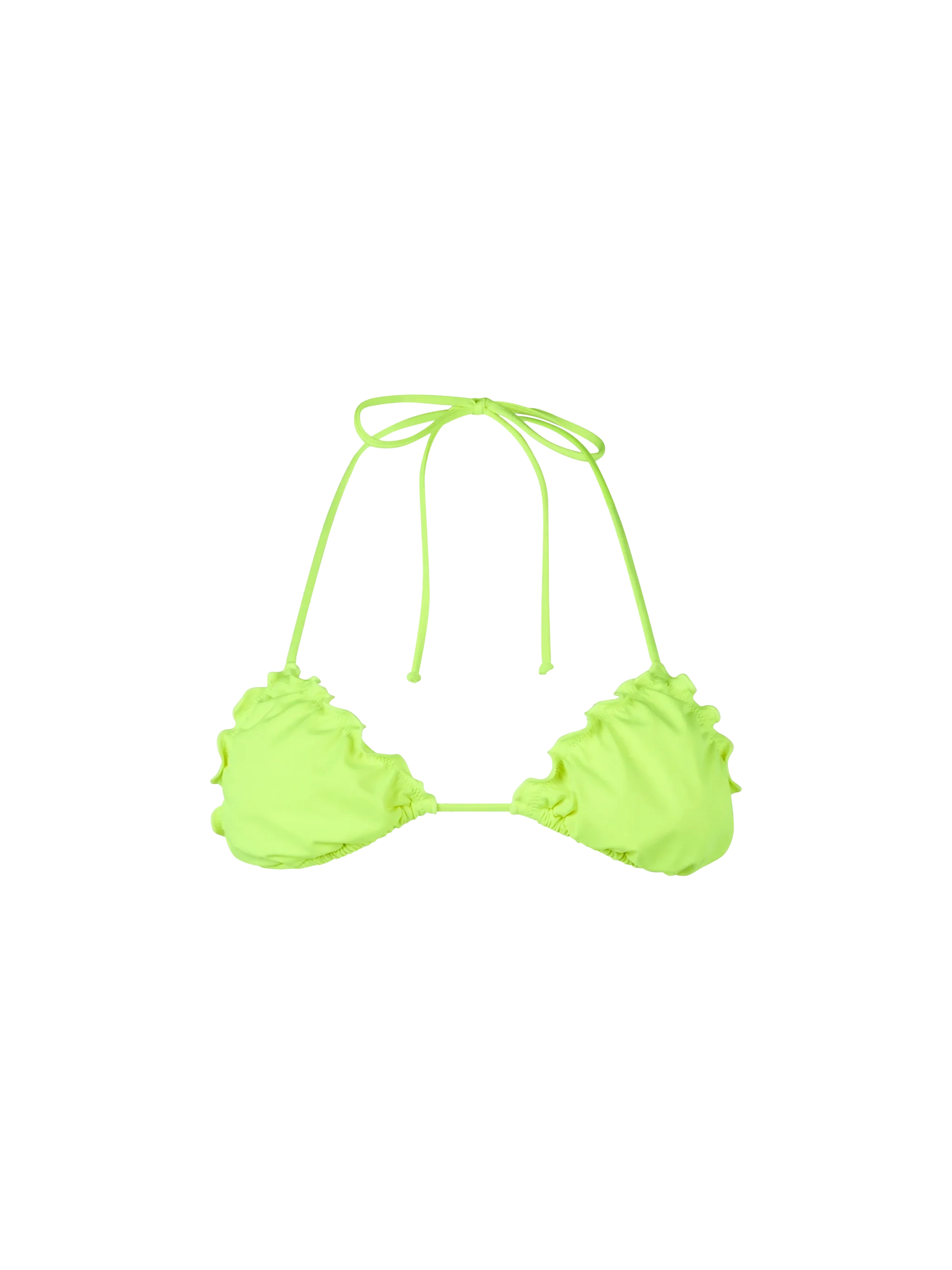 Sagittarius fluo yellow triangle bikini top