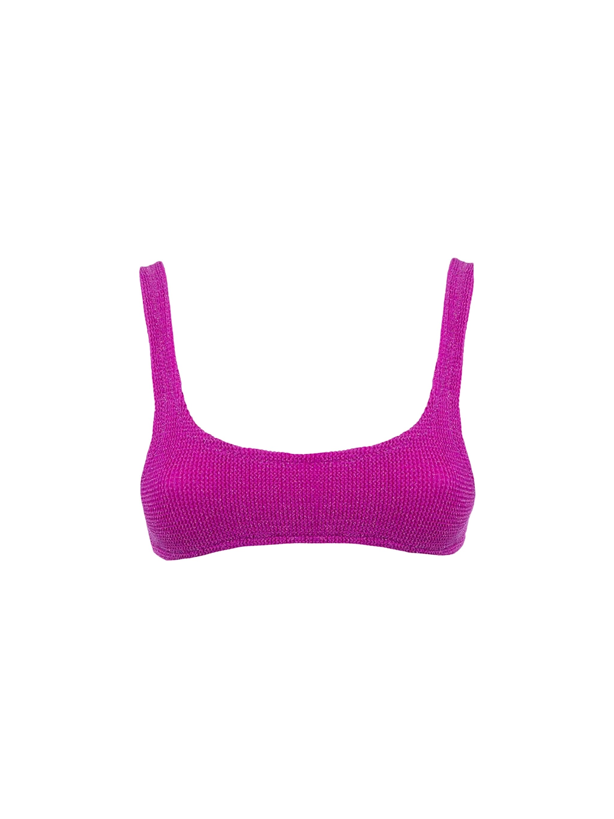 Naima fuchsia crinkle lurex bralette bikini top