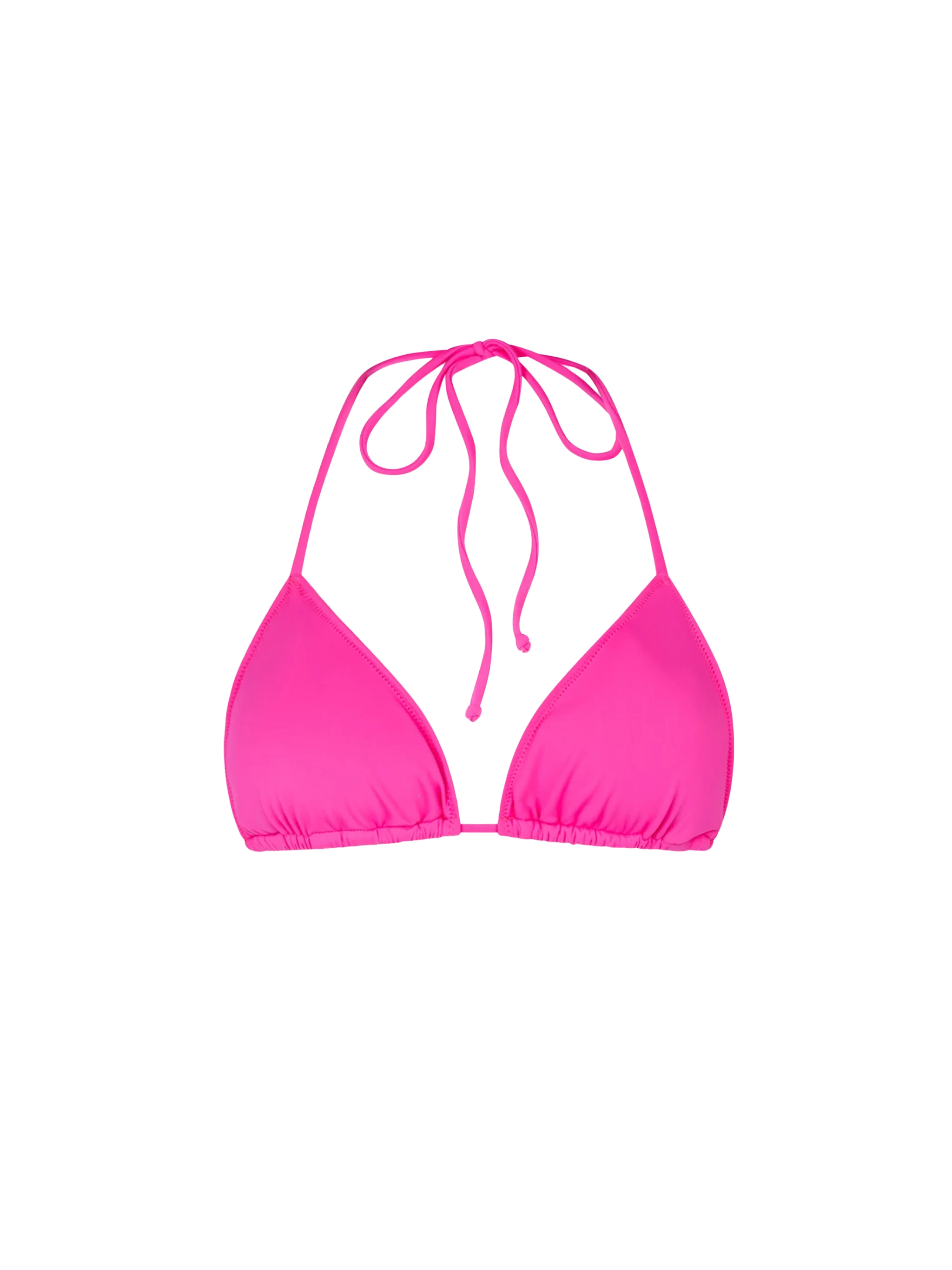 Leah fuchsia triangle bikini top