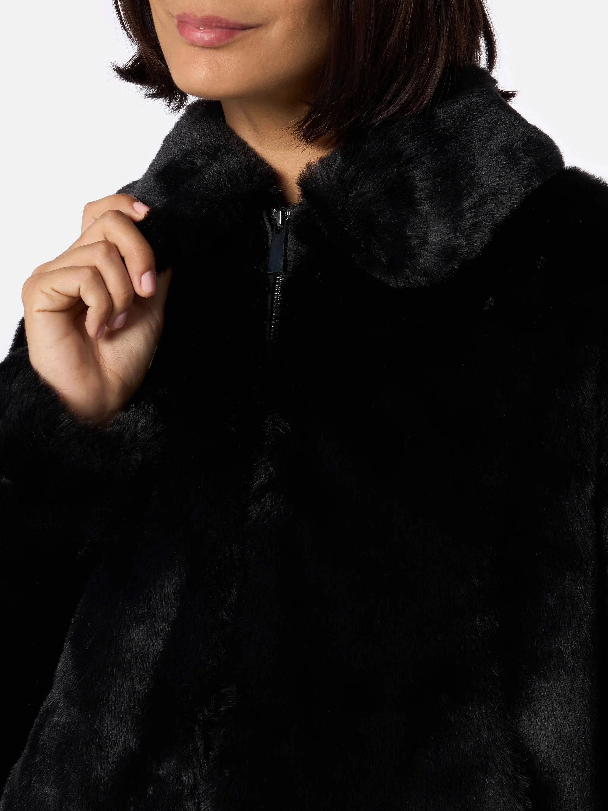 Aveline faux fur bomber with Saint Barth print - Image 3