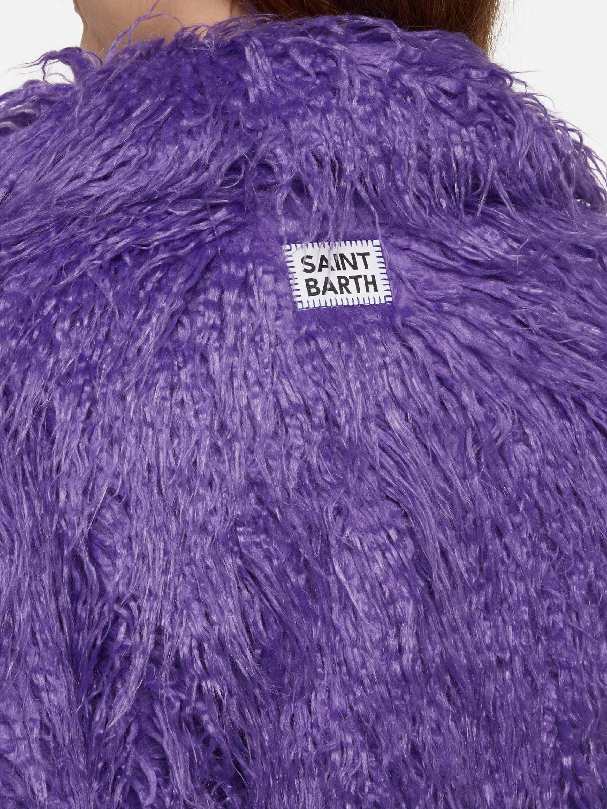Purple furry short jacket Sully - Image 2