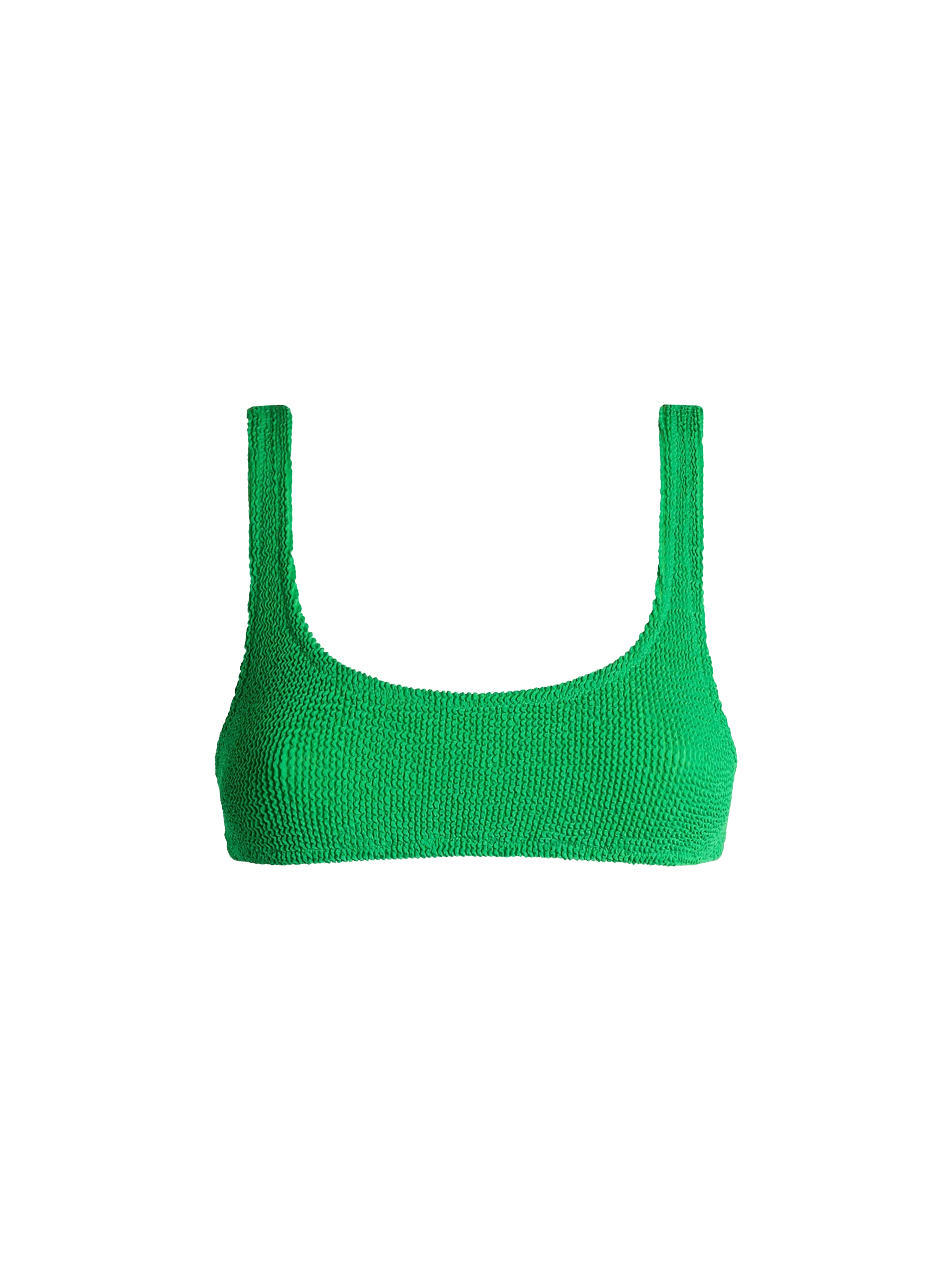 Naima green crinkle bralette bikini top