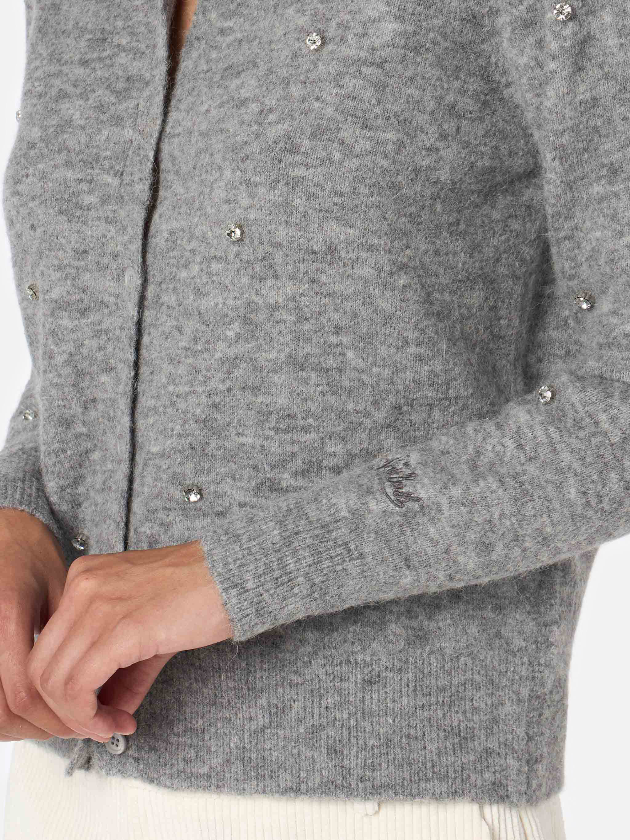 Bellamy grey cardigan with rhinestones - Image 2
