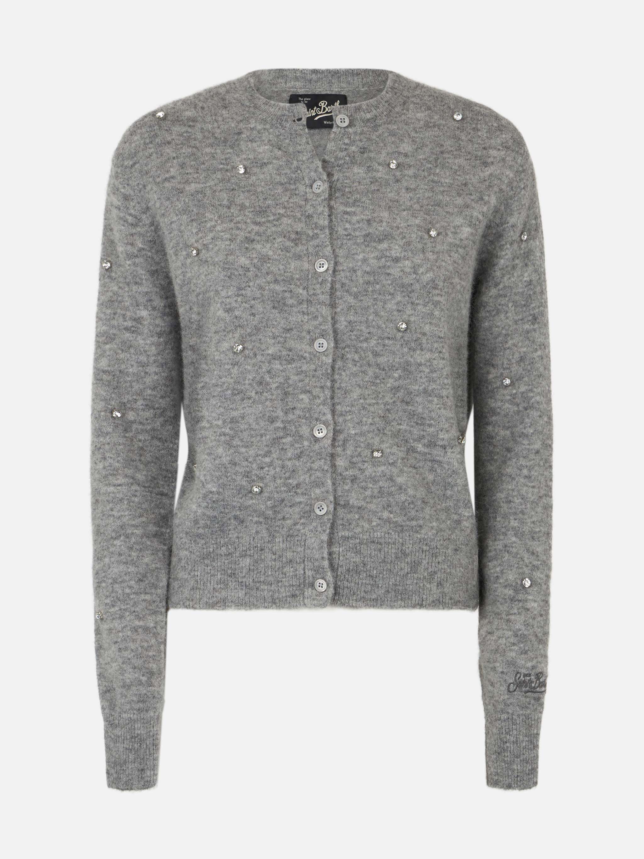 Bellamy grey cardigan with rhinestones - Image 4