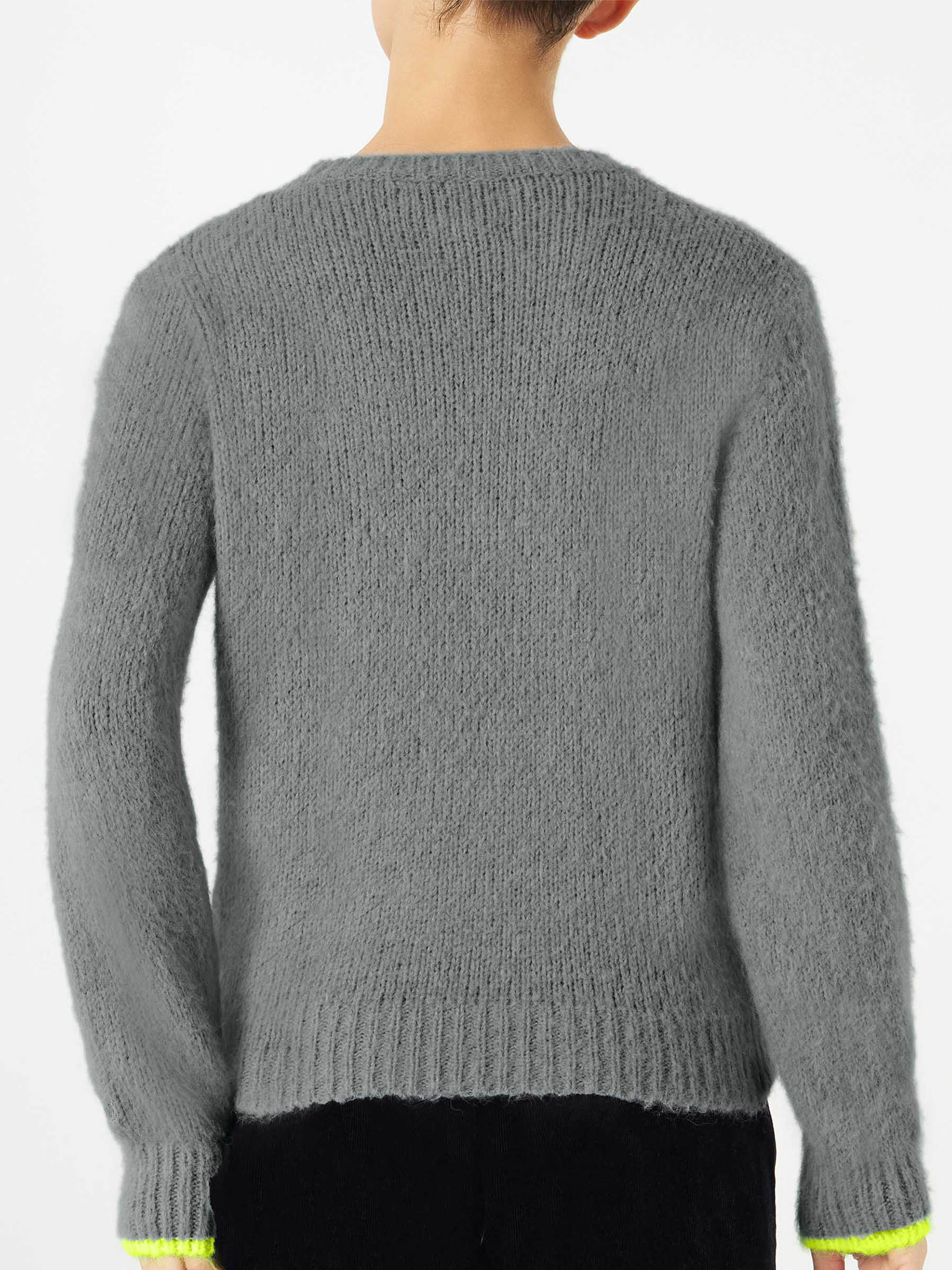 New Queen grey brushed sweater with embroidery - Image 3