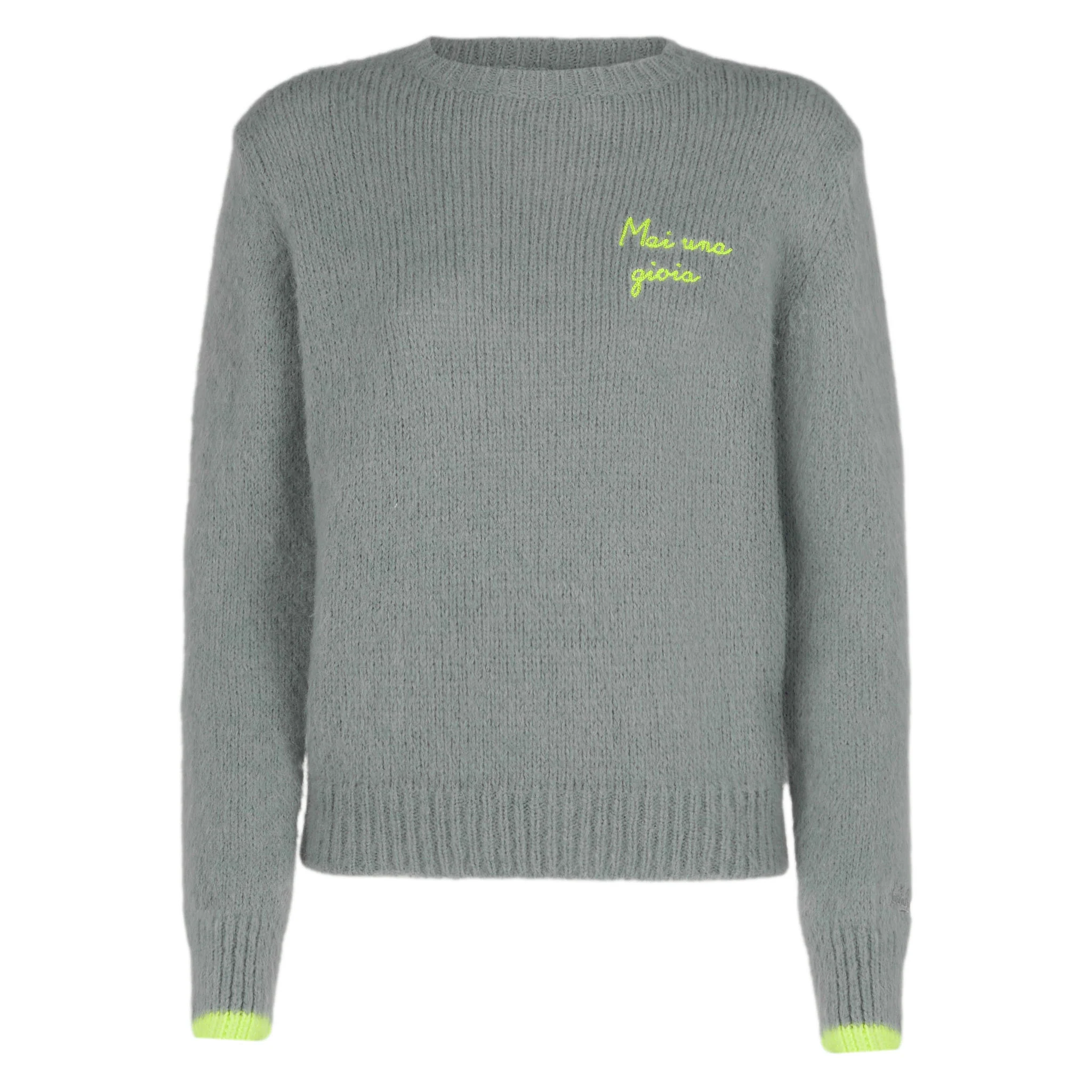 New Queen grey brushed sweater with embroidery - Image 4