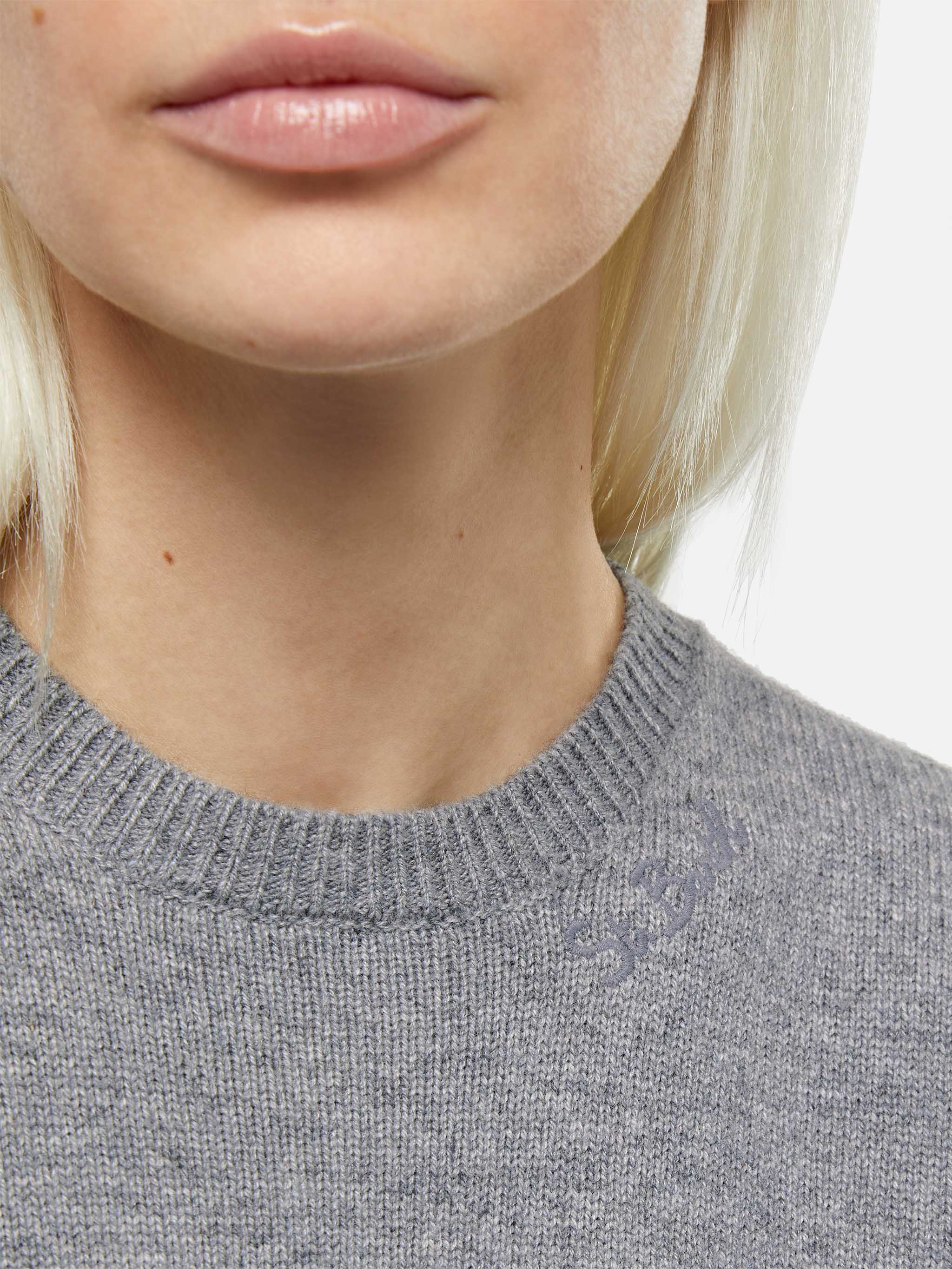 Sorbonne grey mélange cashmere blend sweater - Image 2