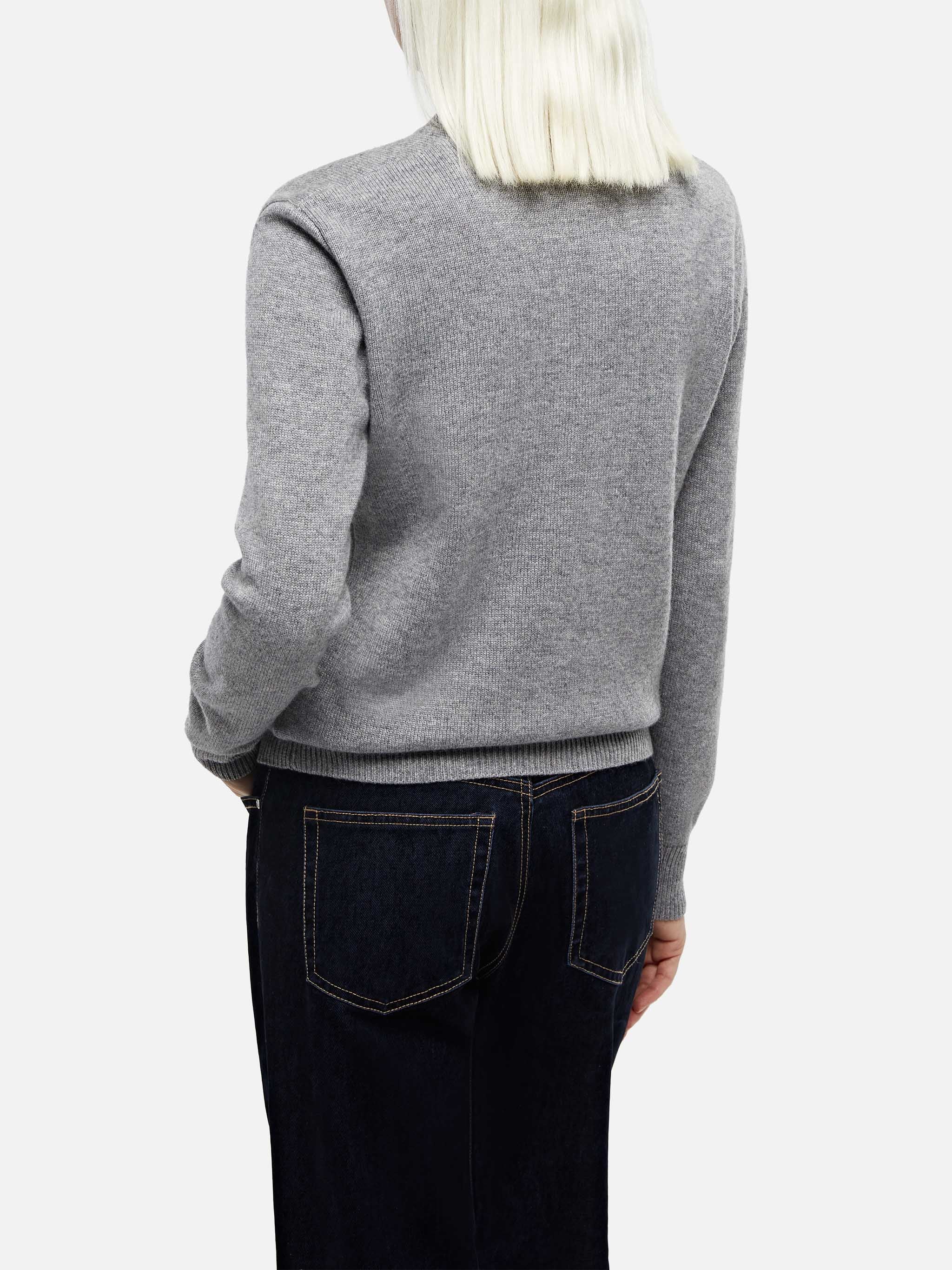Sorbonne grey mélange cashmere blend sweater - Image 3
