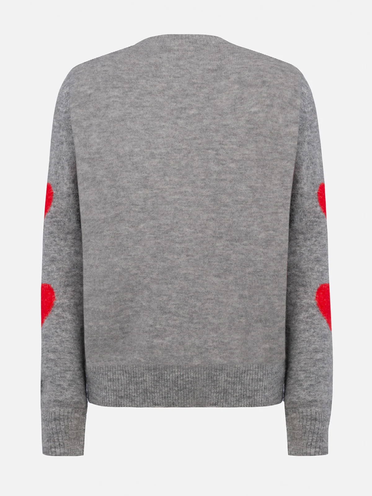 New Queen grey alpaca blend sweater with Kissene embroidery - Image 5