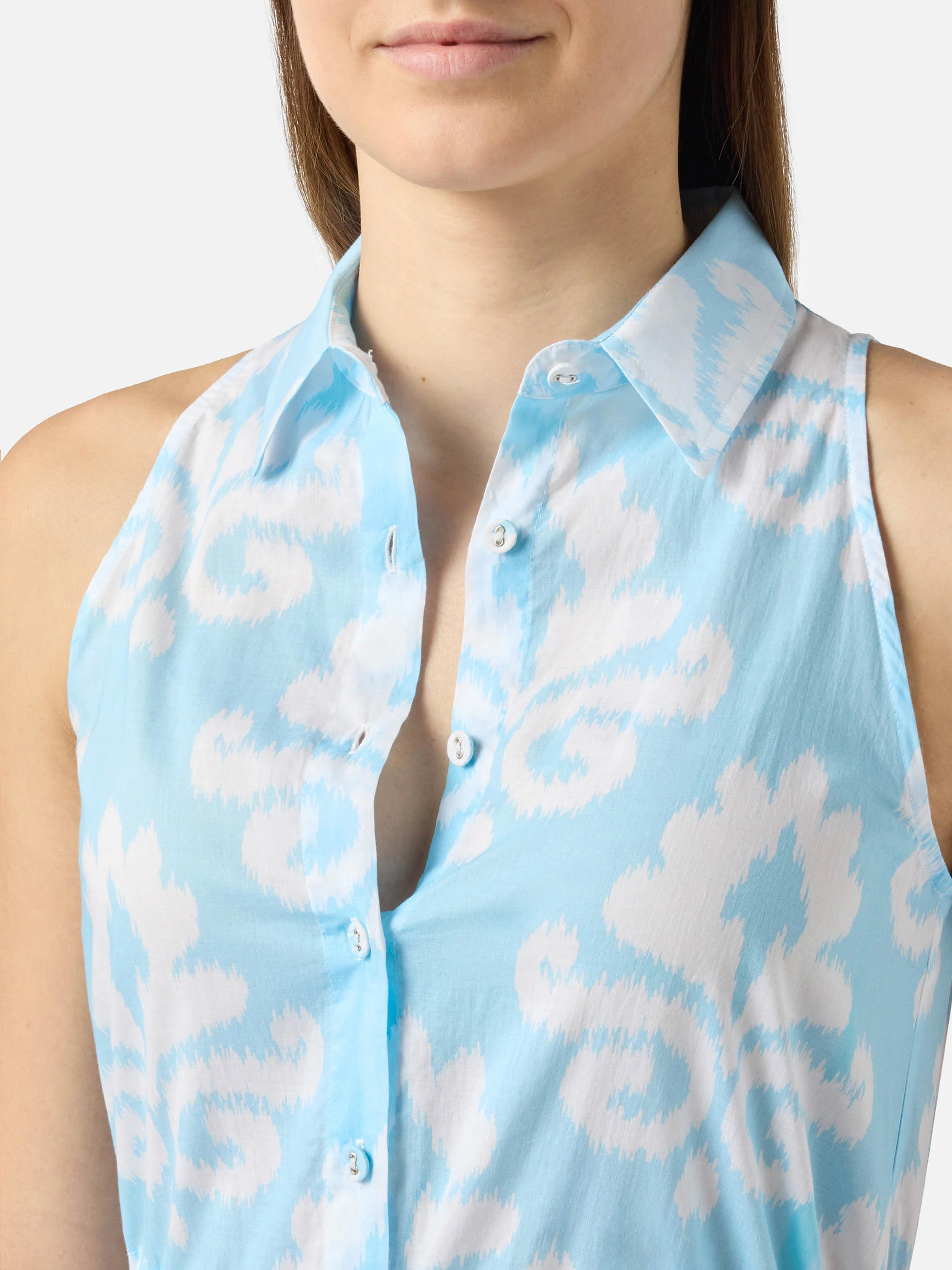 Halterneck dress Ida with ikat print - Image 2