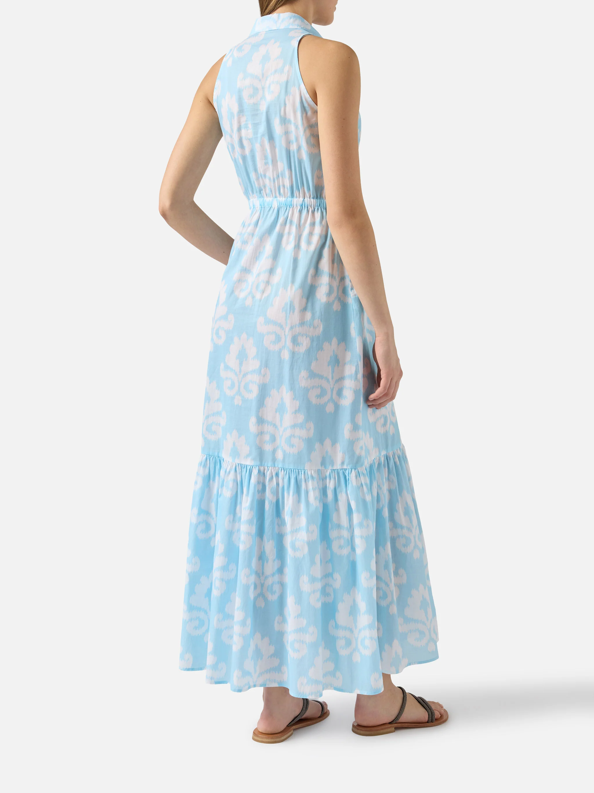 Halterneck dress Ida with ikat print - Image 3