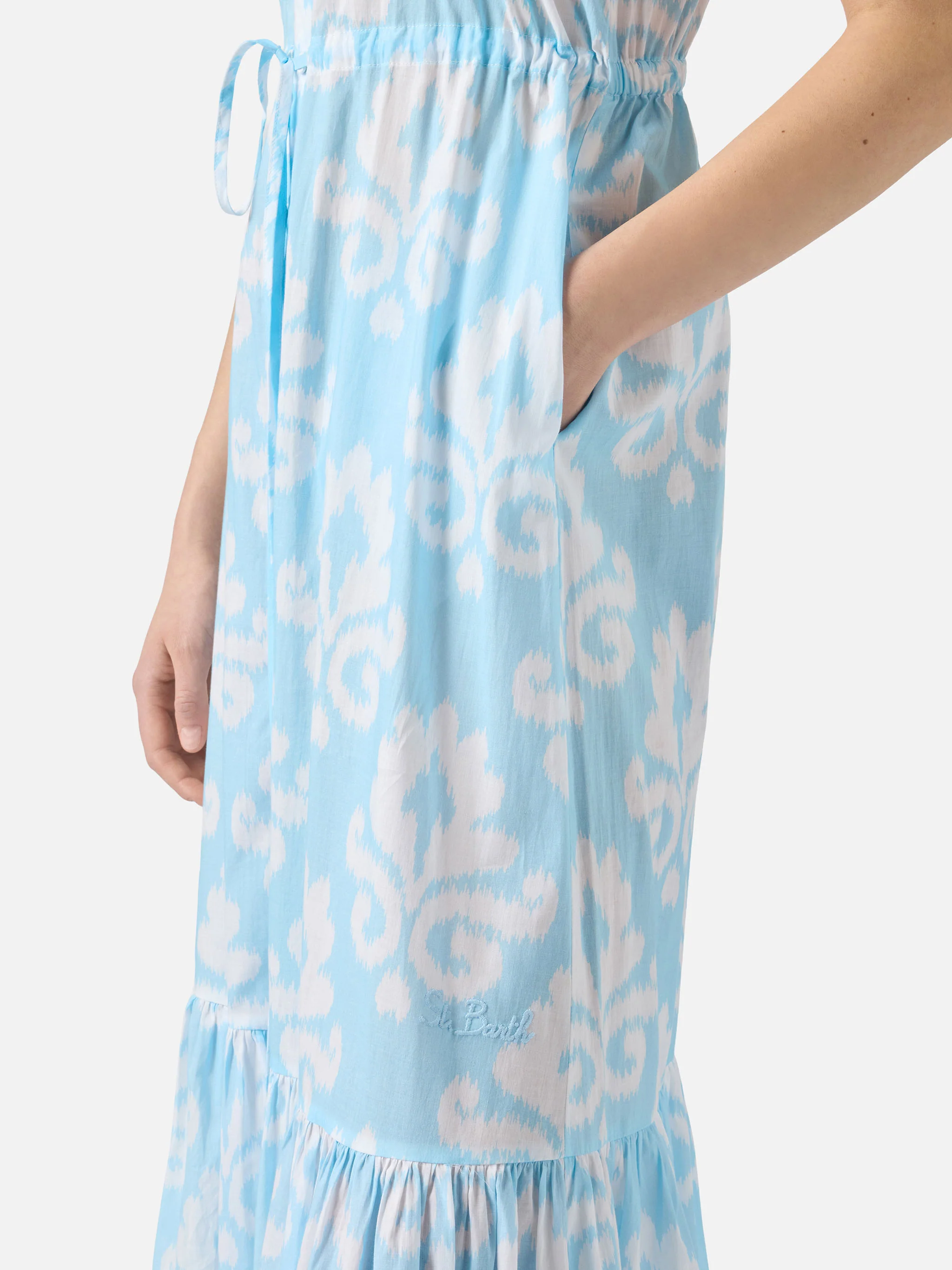 Halterneck dress Ida with ikat print - Image 4