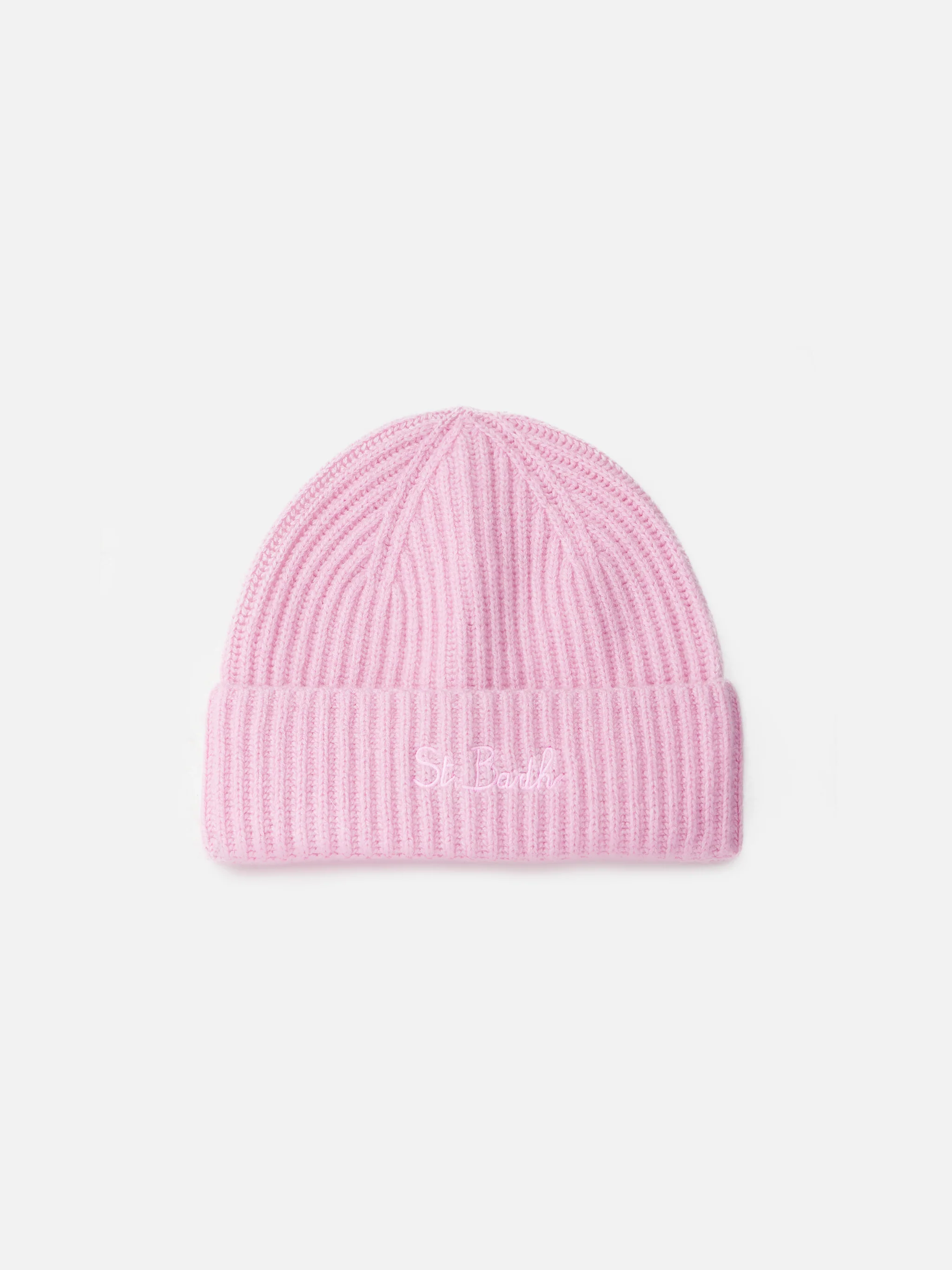 Moss pink cashmere blend hat