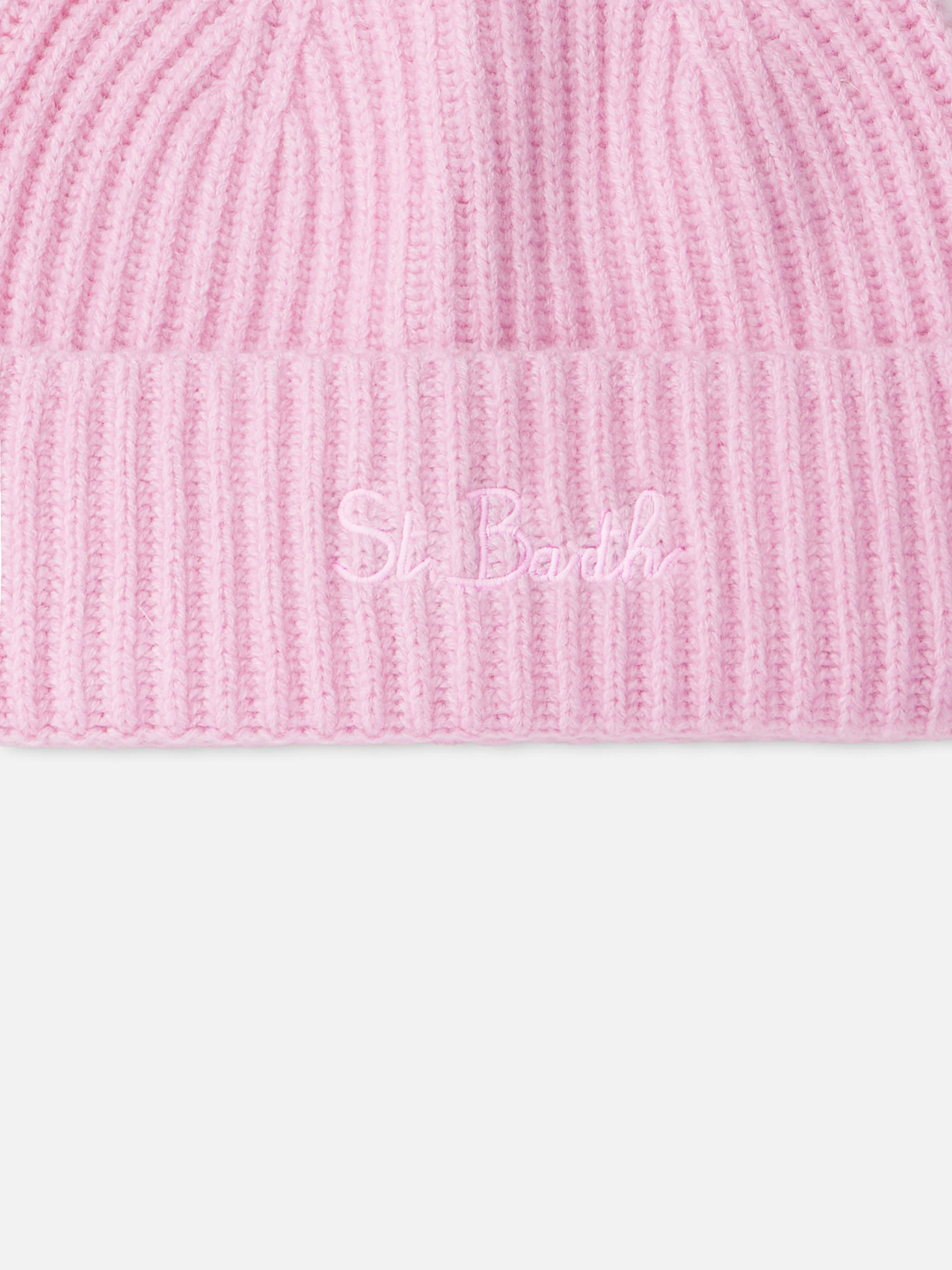 Moss pink cashmere blend hat - Image 3