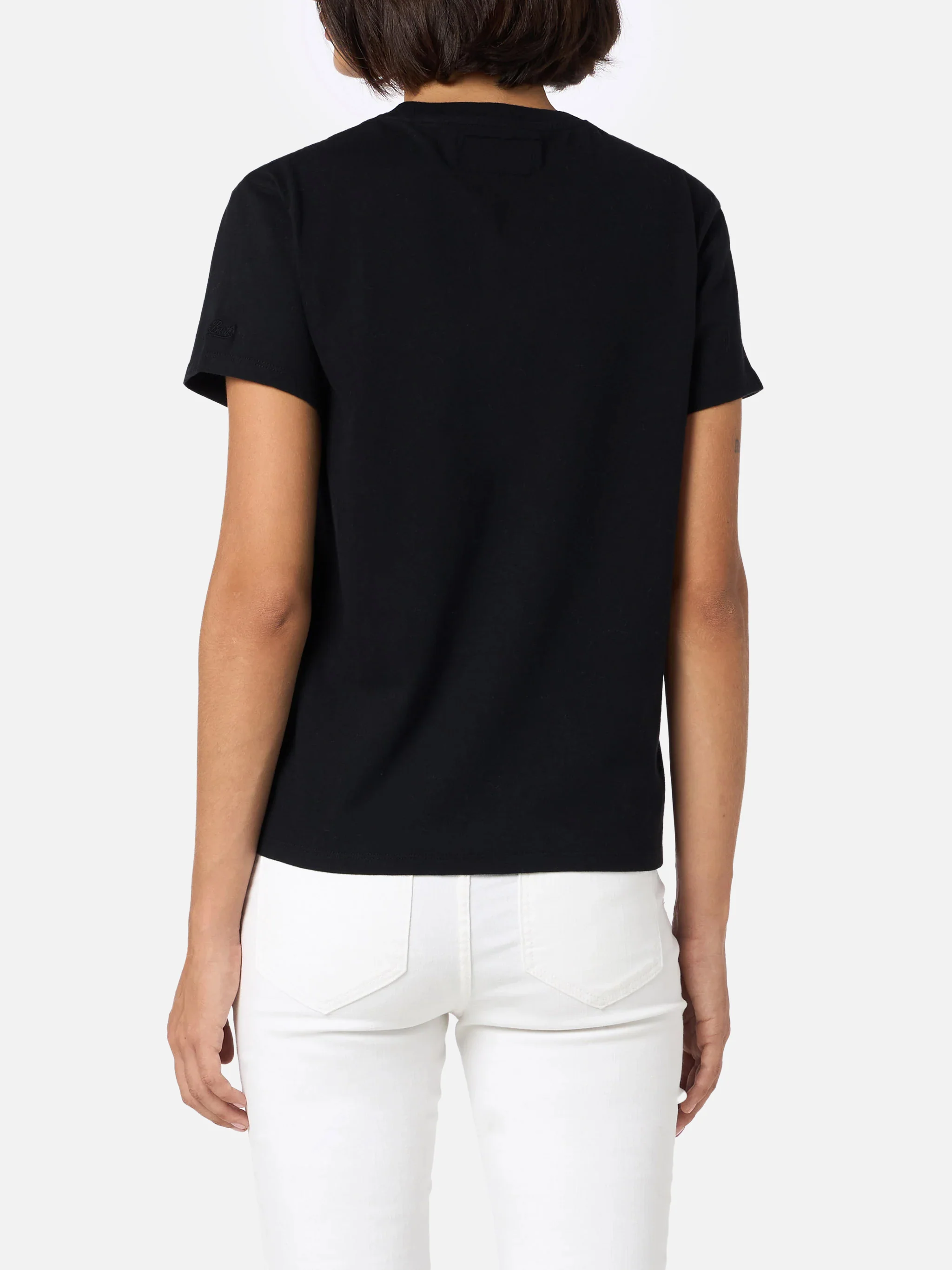 Black Emilie t-shirt with Vip Club Cortina embroidery | Special Edition - Image 4