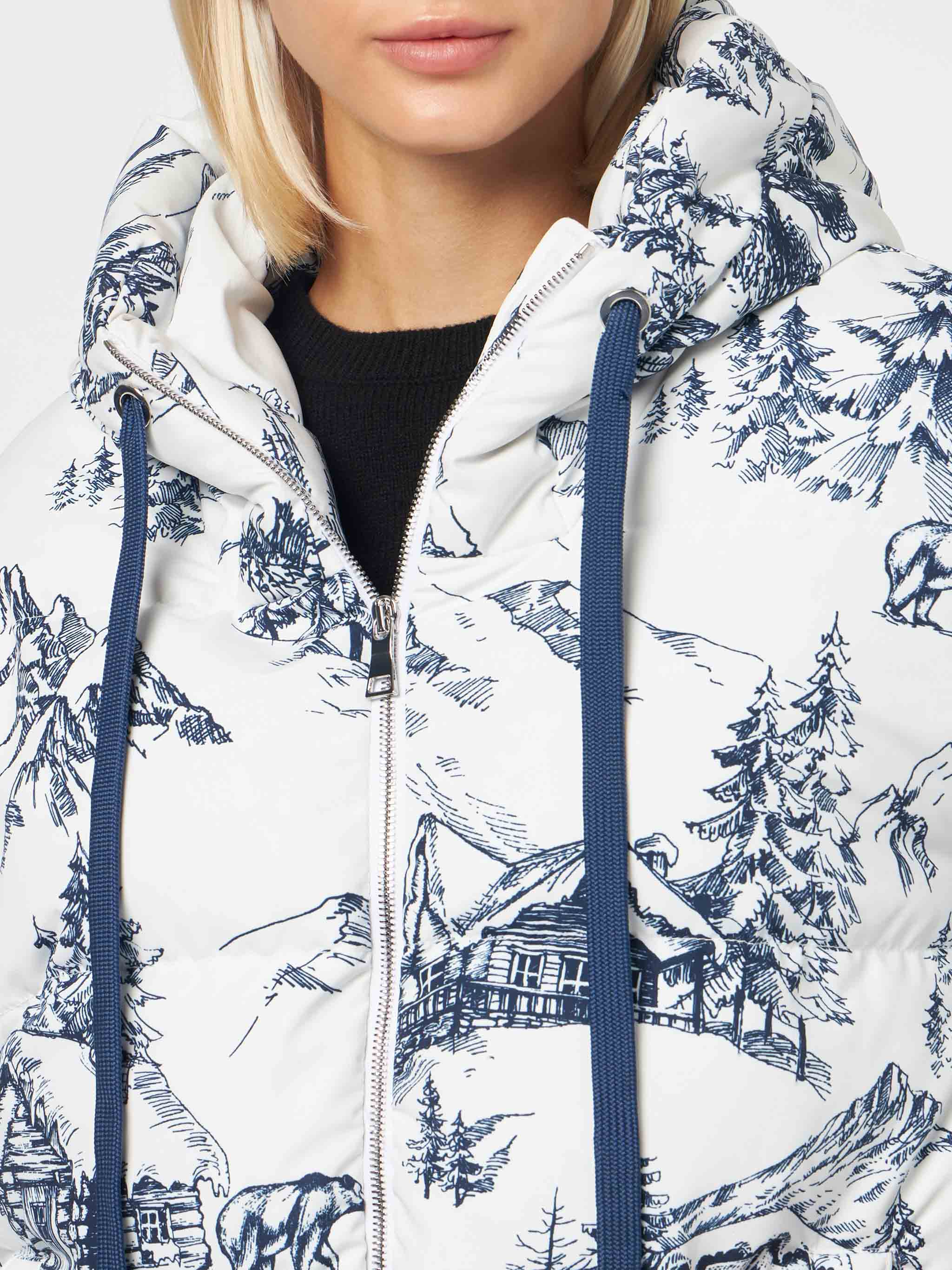Geneve toile de jouy hooded down jacket - Image 3