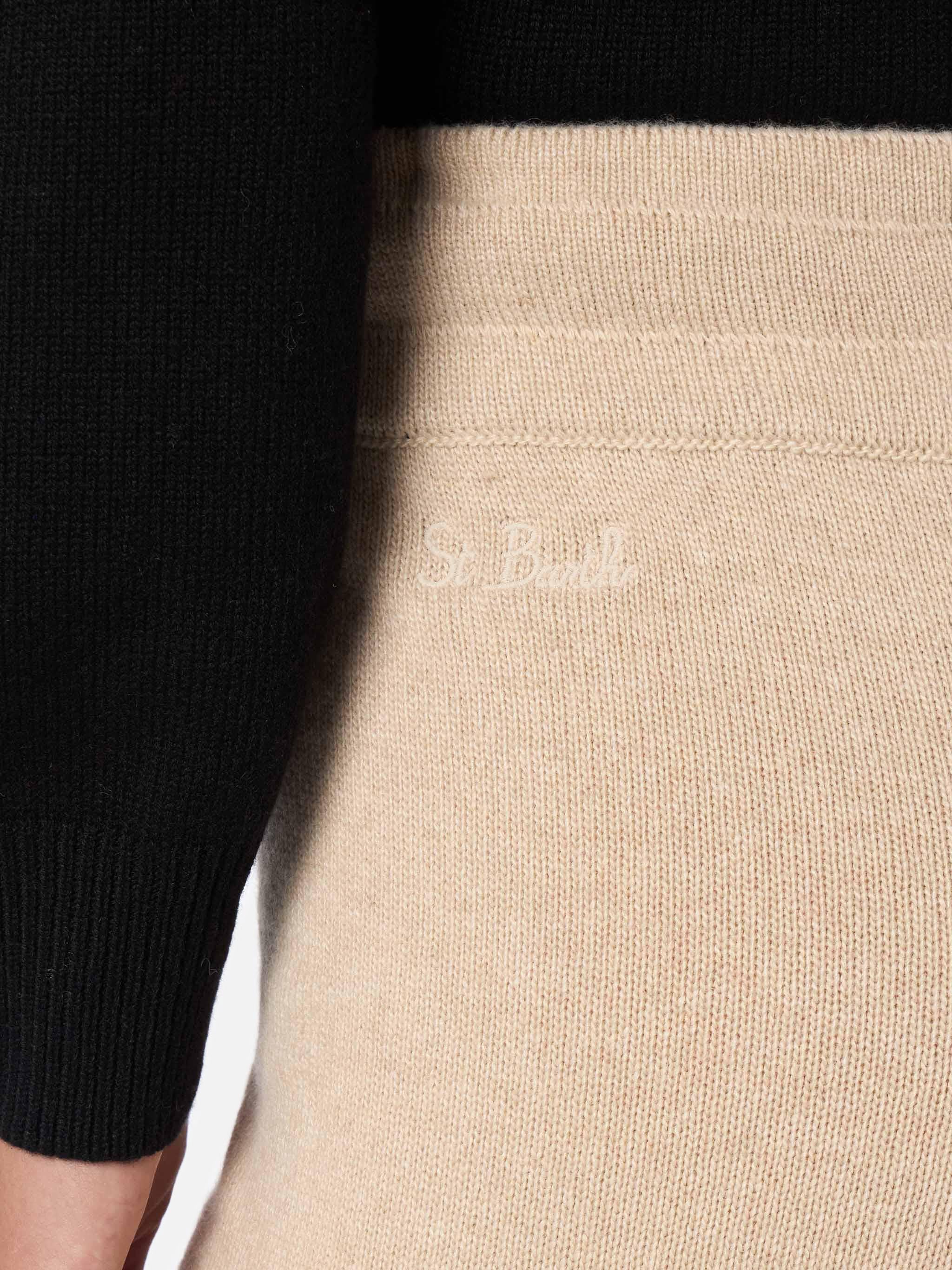 Cambon beige cashmere blend knit pants - Image 4
