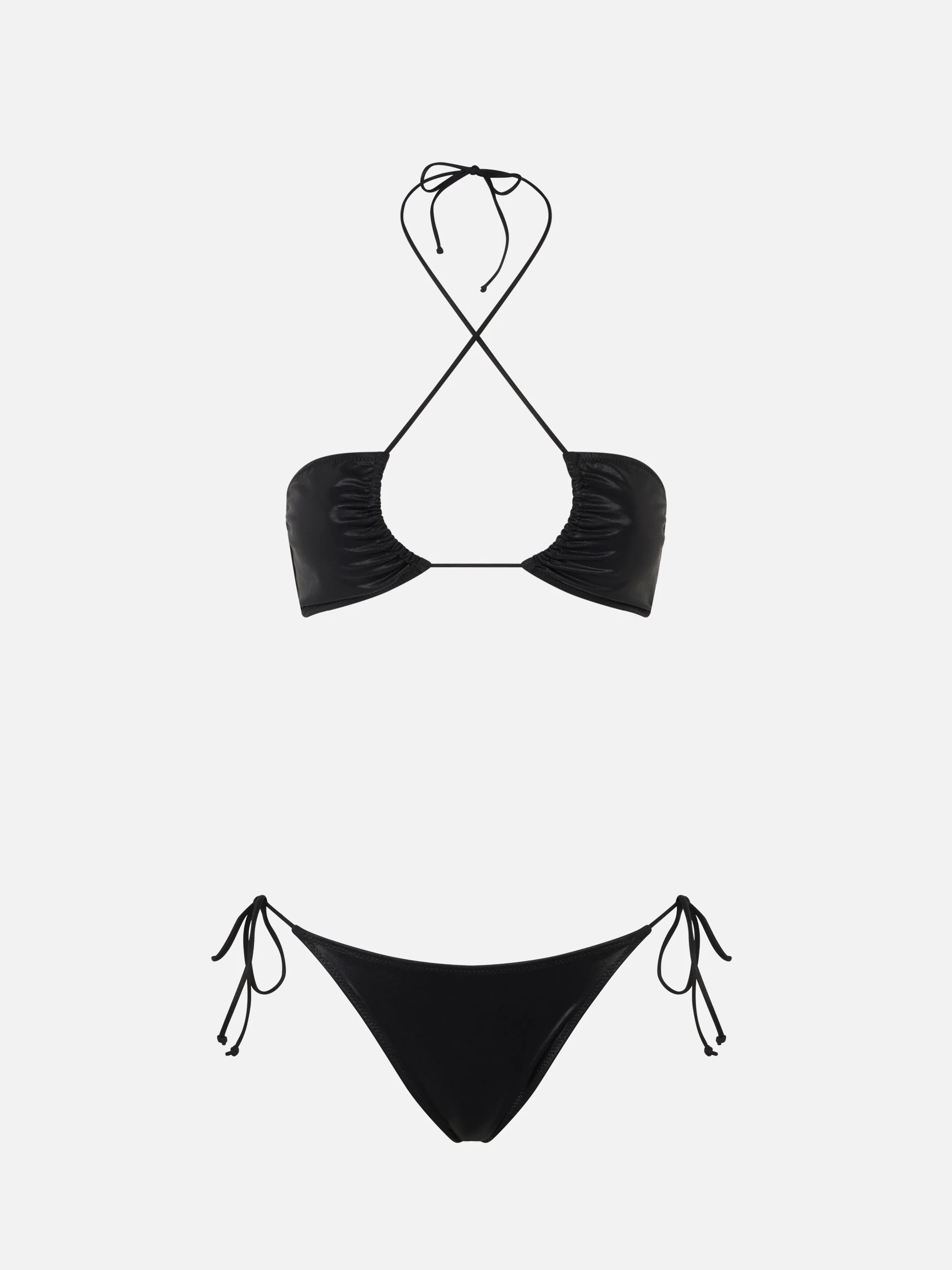 Dahlia Marielle black laminated bandeau bikini - Image 5