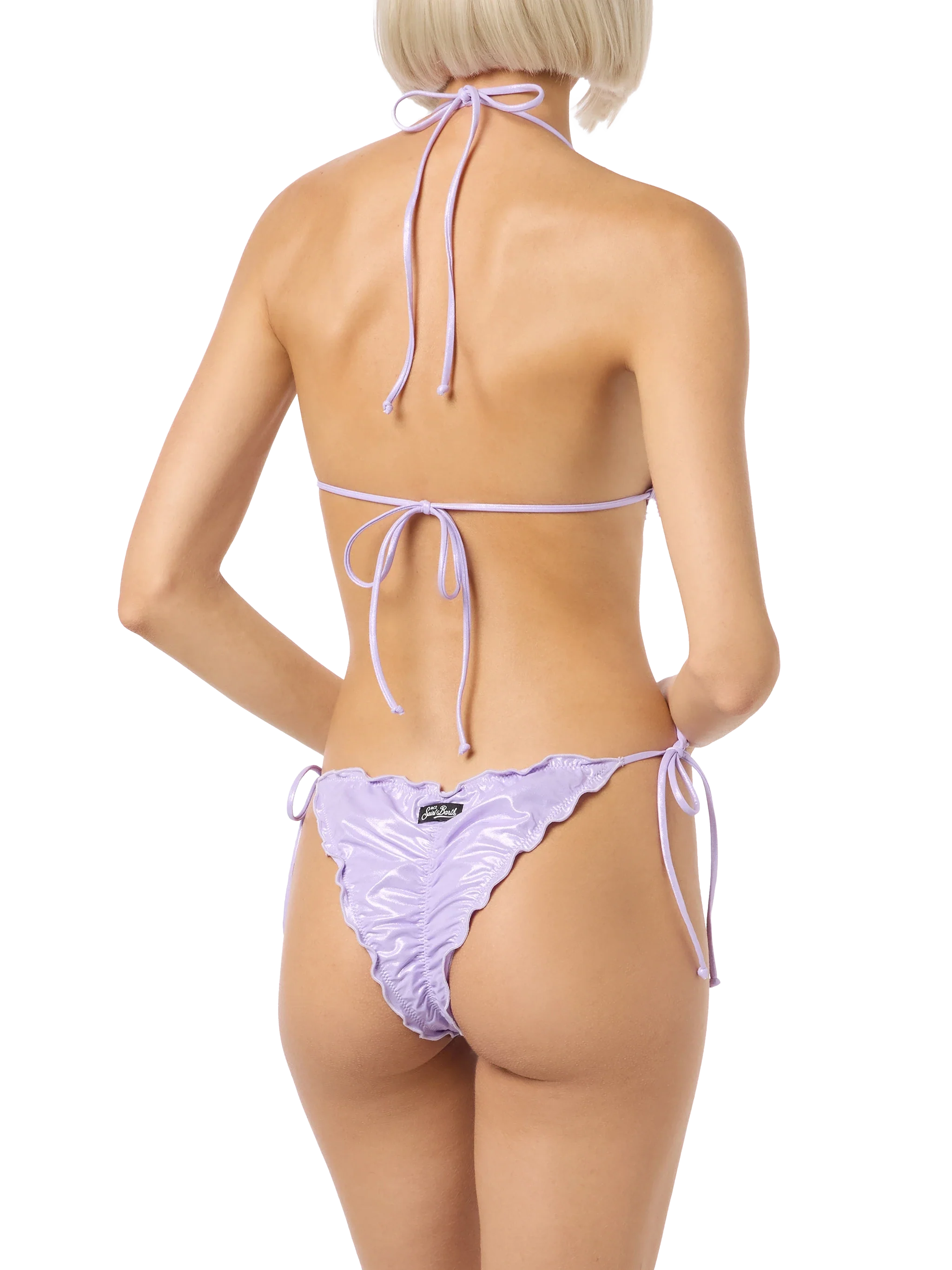 Miami lilac laminated cheeky swim briefs - Image 3