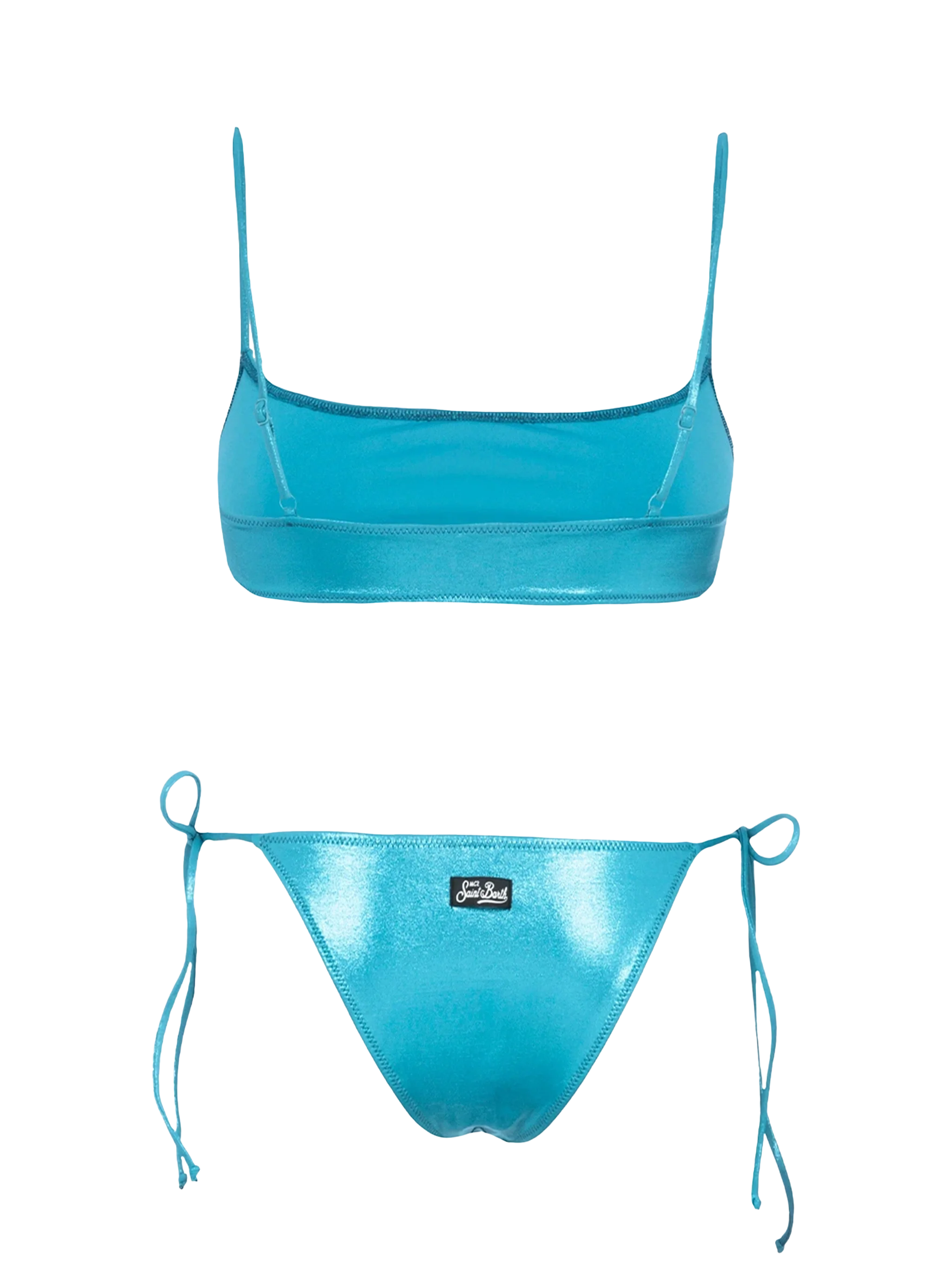 Sadie Marielle teal lamina bralette bikini - Image 3
